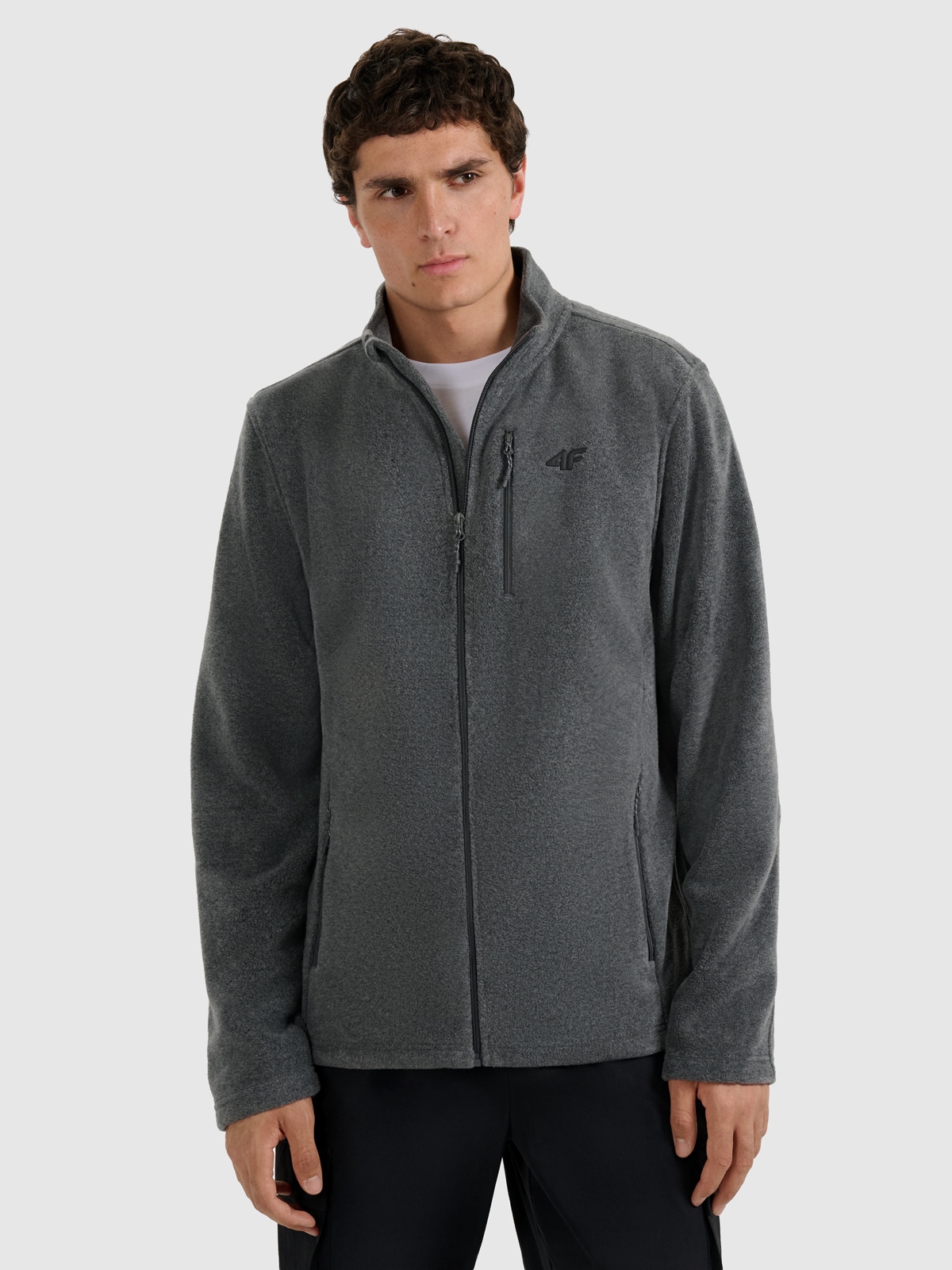 4F Polar regular ze stójką męski - szary S