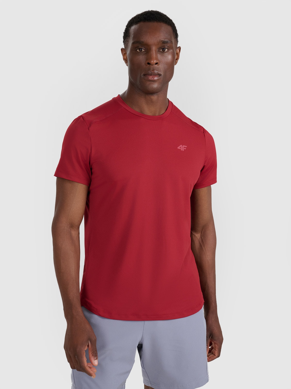 4F Koszulka treningowa szybkoschnąca męska - czerwona XXL