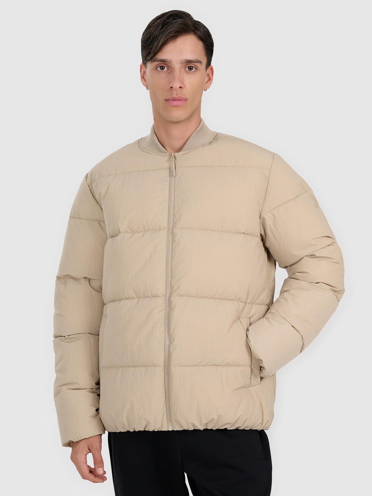 4F Kurtka puchowa z wypełnieniem syntetycznym męska - beżowa M