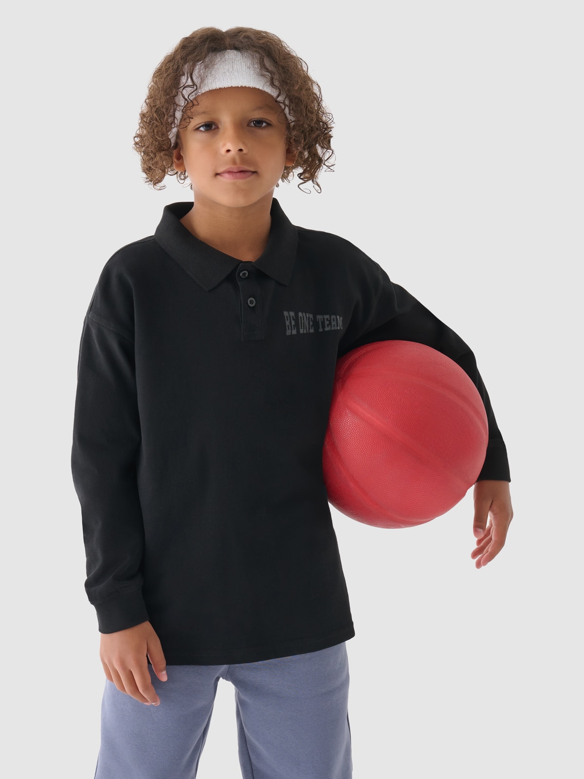 4F Longsleeve oversize chłopięcy - czarny 158 (12-13 lat)