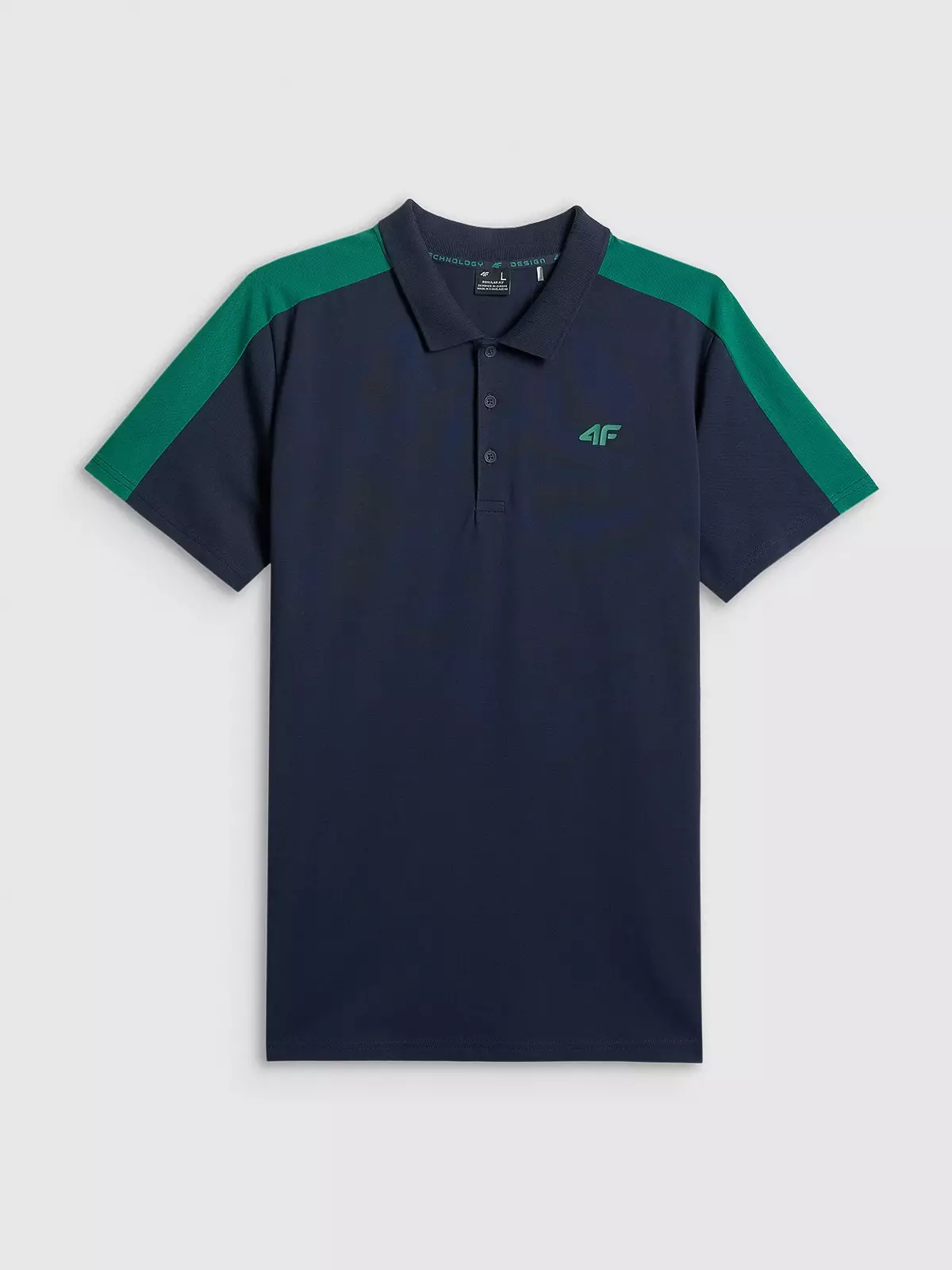 4F Koszulka polo regular męska - granatowa 3XL