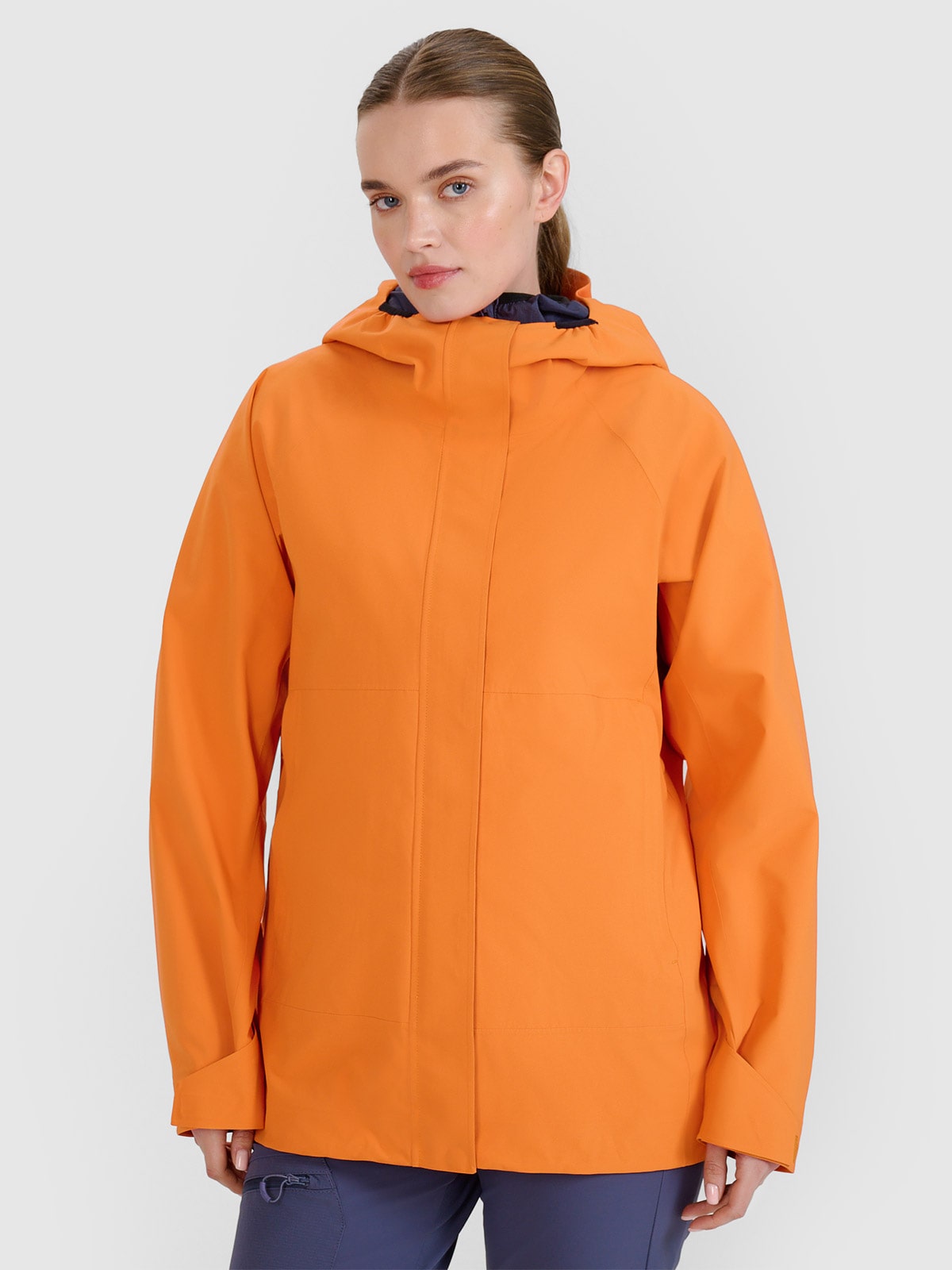 4F Kurtka trekkingowa membrana 15000 damska - pomarańczowa L