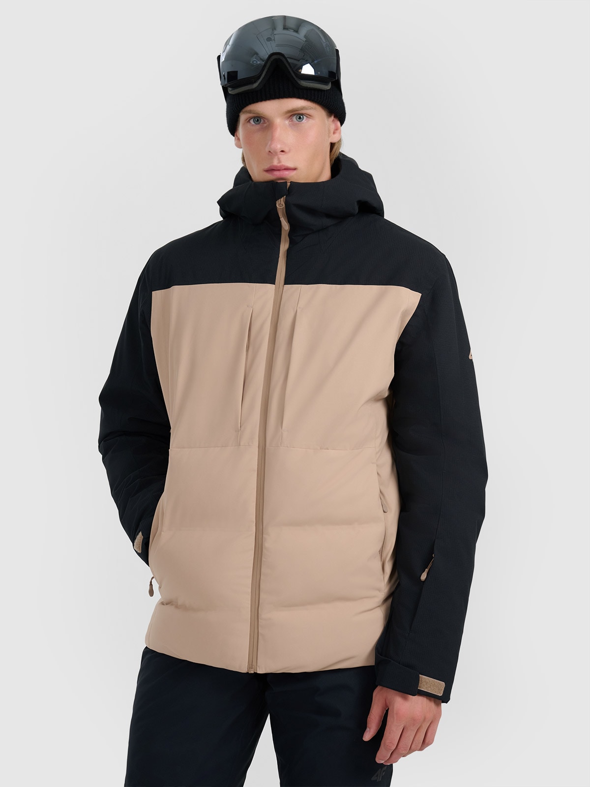 4F Kurtka narciarska membrana 10000 męska - beżowa L