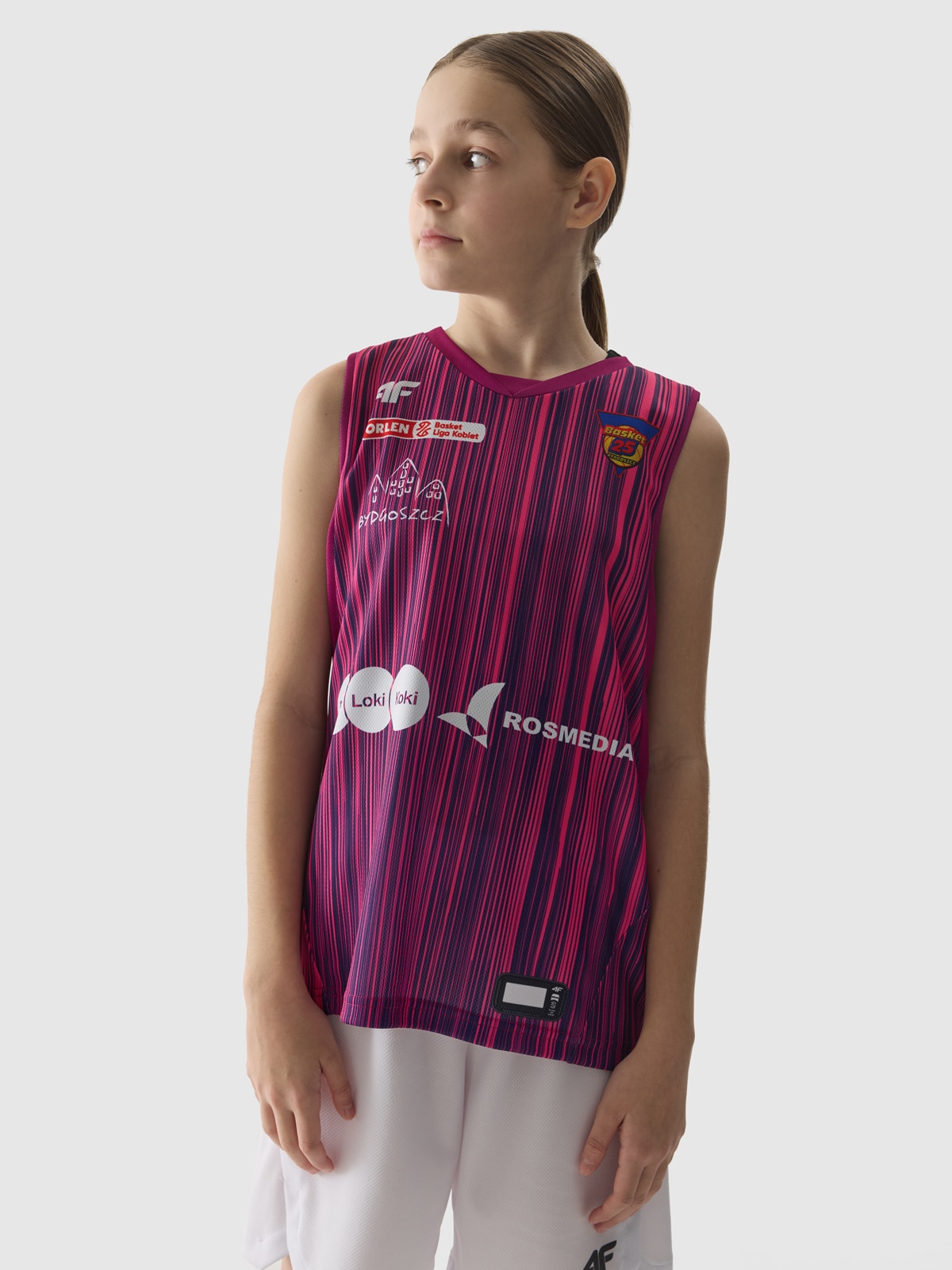 4F Tank top replika wyjazdowy z sezonu 2023/24 dziecięcy 4F x KS Basket 25 Bydgoszcz - multikolor 134/140 (8-10 lat)