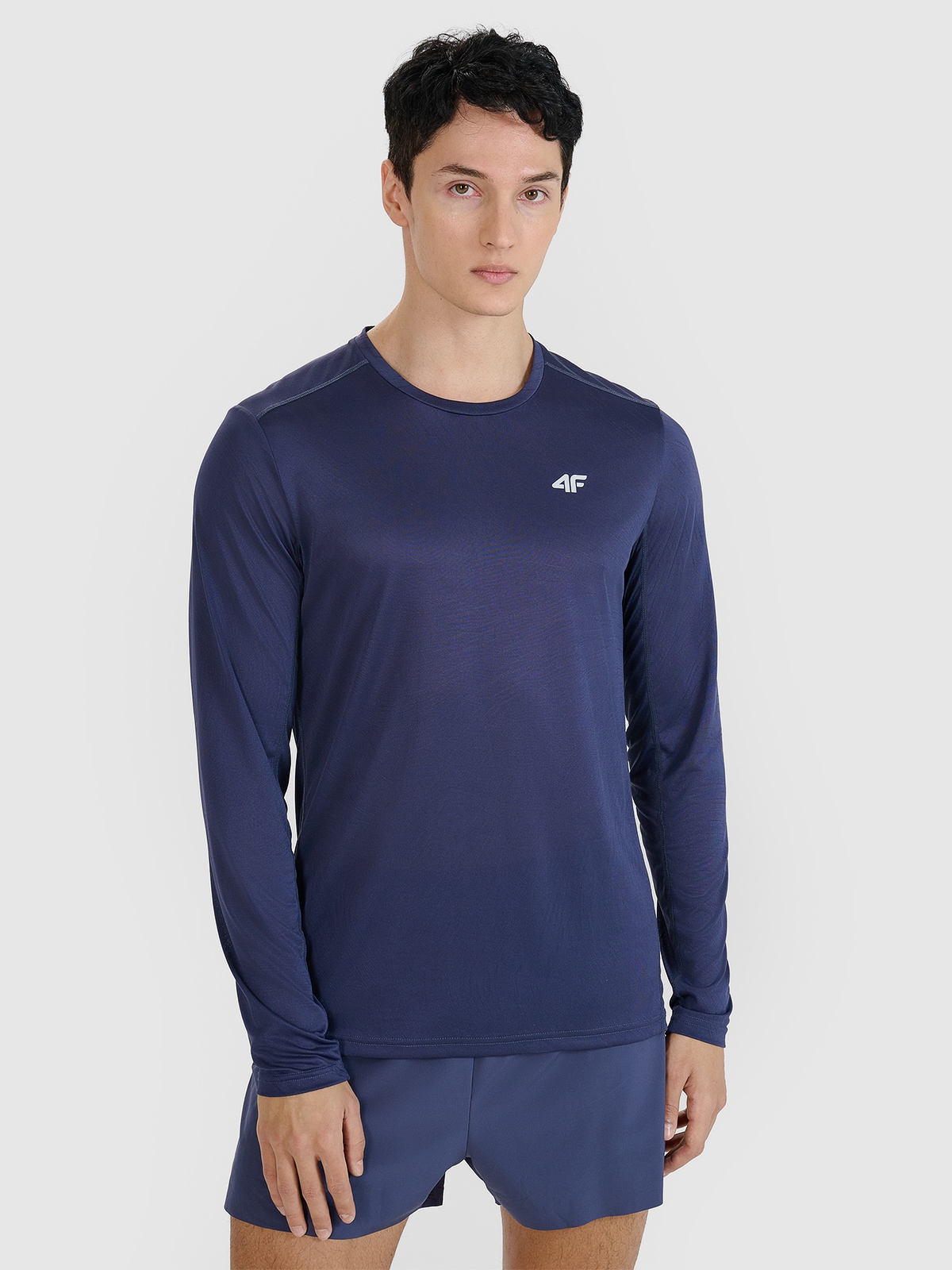 4F Longsleeve do biegania szybkoschnący męski - szary XL