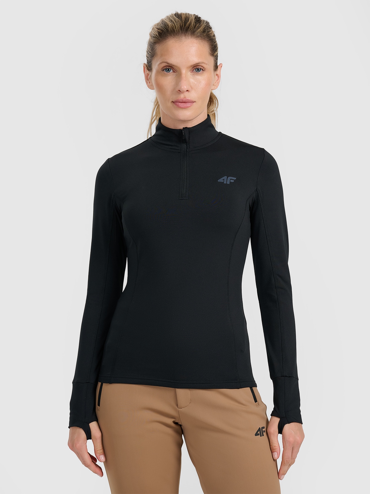 4F Bielizna termiczna ocieplana (góra) damska - czarna S