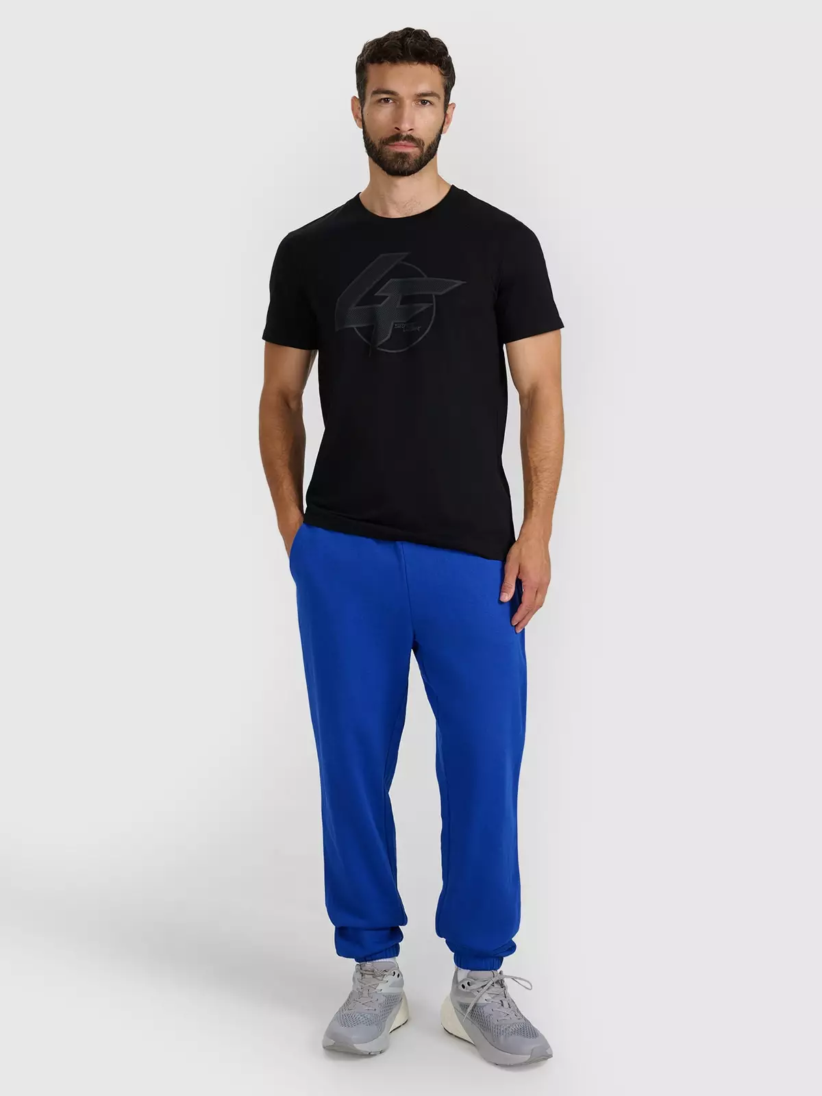 4F Spodnie dresowe joggery męskie - niebieskie 3XL