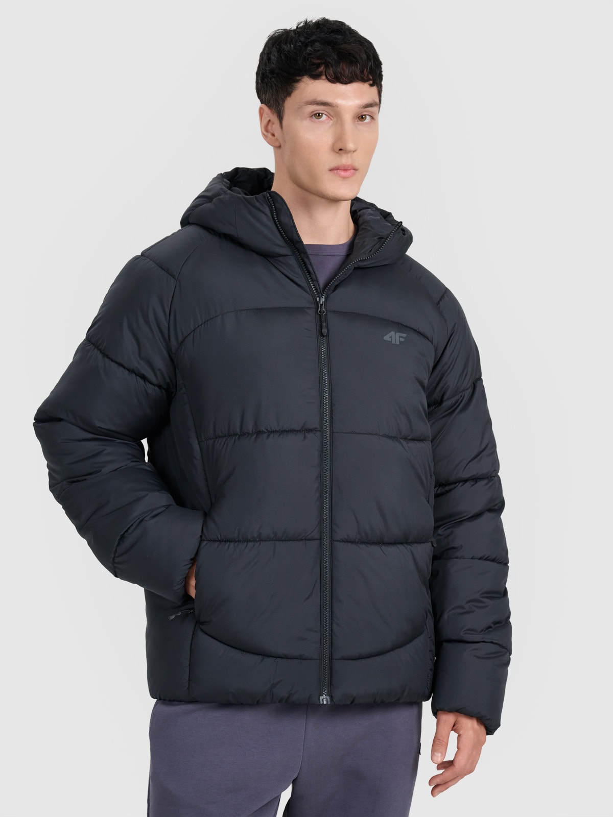 4F Kurtka puchowa z wypełnieniem syntetycznym męska - czarna XL