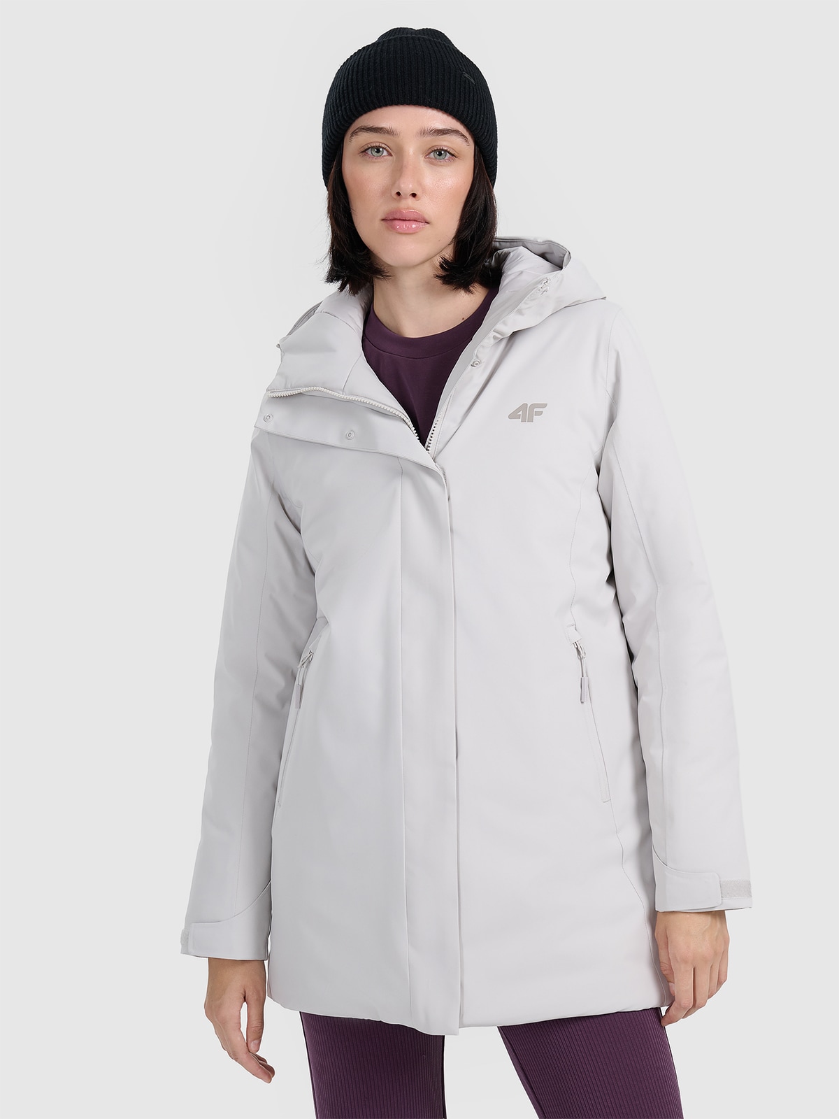 4F Parka zimowa membrana 8000 damska - szara XL