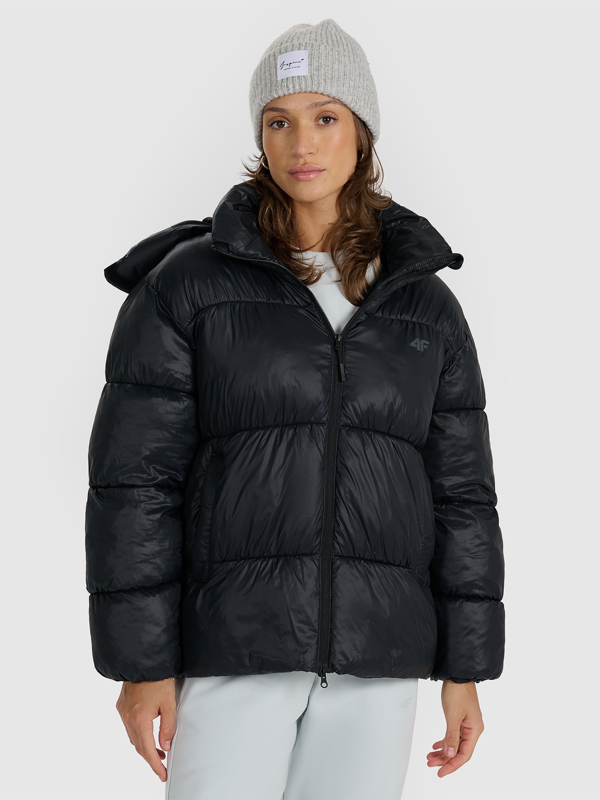 4F Kurtka puchowa z wypełnieniem syntetycznym damska - czarna S