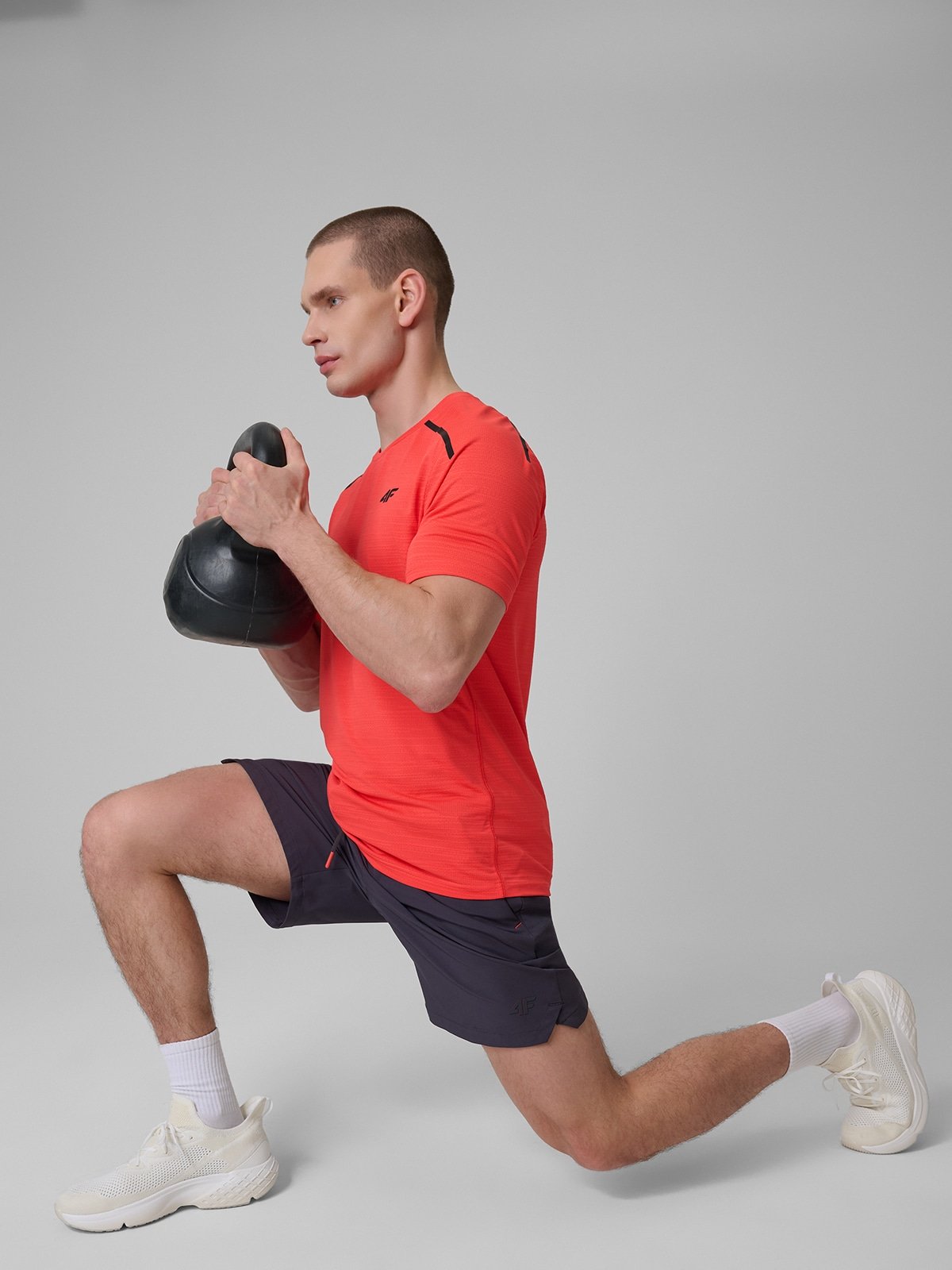 4F Spodenki treningowe szybkoschnące męskie - szare XL