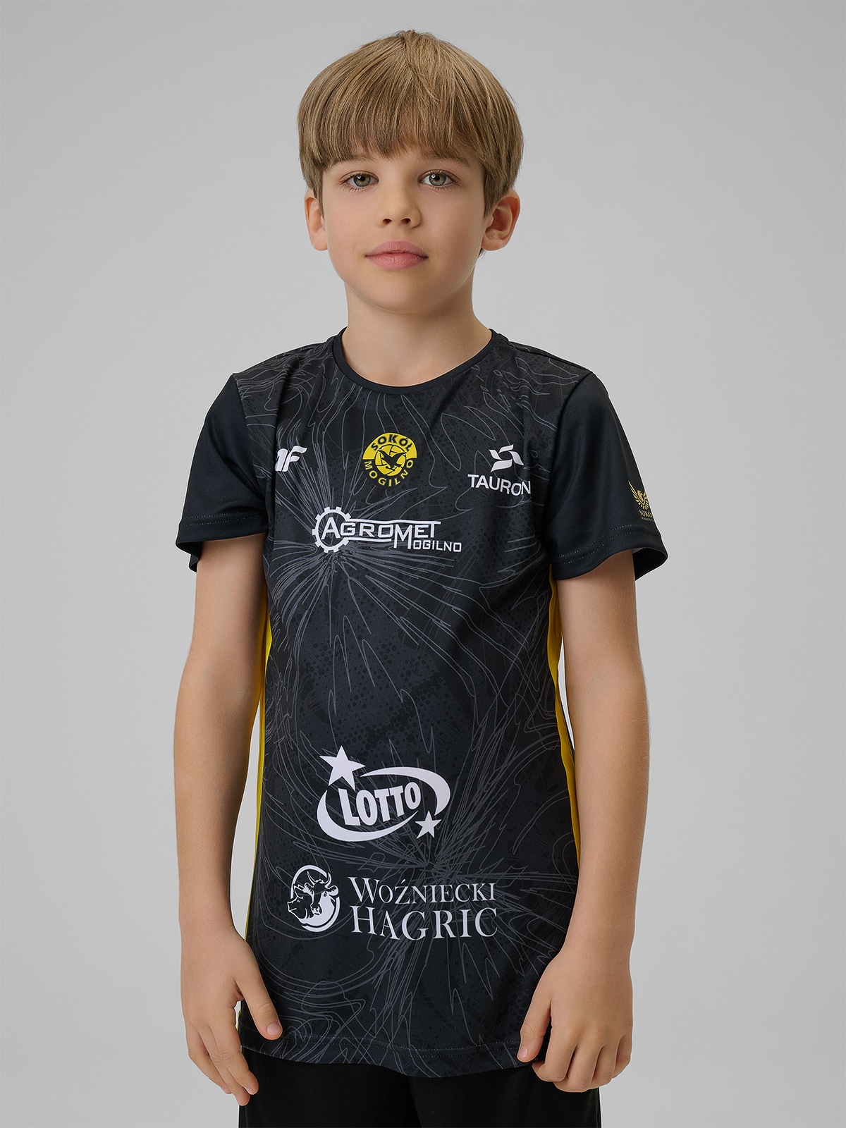 4F Koszulka meczowa replika wyjazdowa z sezonu 2025/26 dziecięca 4F x Sokół & Hagric Mogilno - biała 134/140 (8-10 lat)