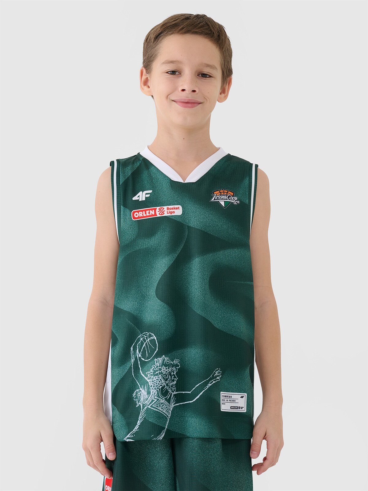 4F Koszulka meczowa replika wyjazdowa z sezonu 2024/25 dziecięca 4F x Zastal Zielona Góra - multikolor 122/128 (6-8 lat)