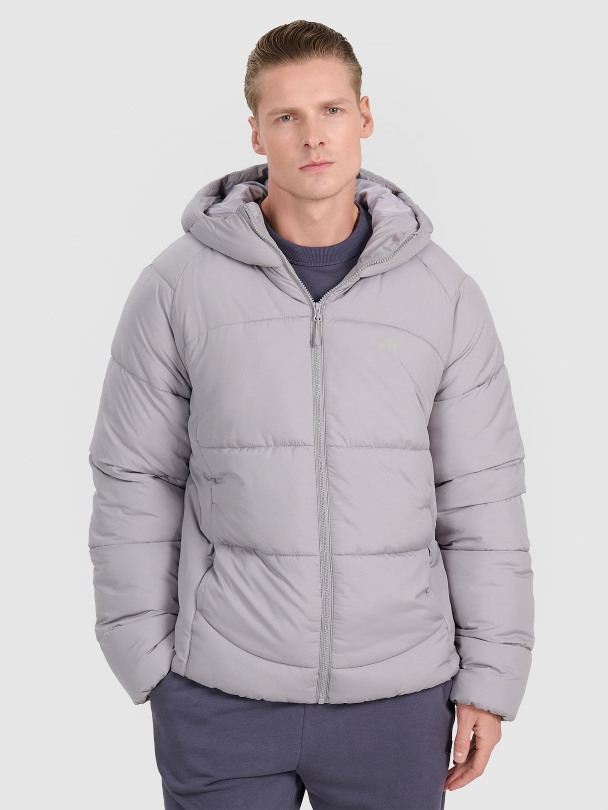 4F Kurtka puchowa z wypełnieniem syntetycznym męska - szara S