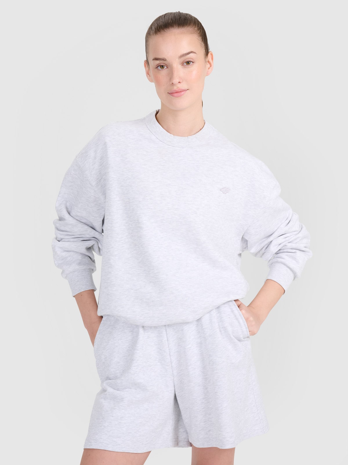 4F Bluza dresowa nierozpinana bez kaptura uniseks - szara S