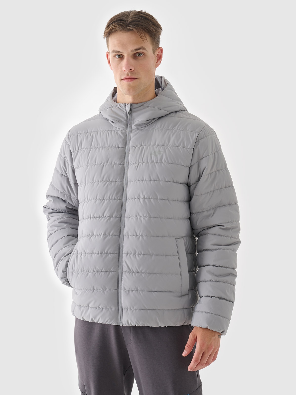 4F Kurtka puchowa z wypełnieniem syntetycznym męska - szara S