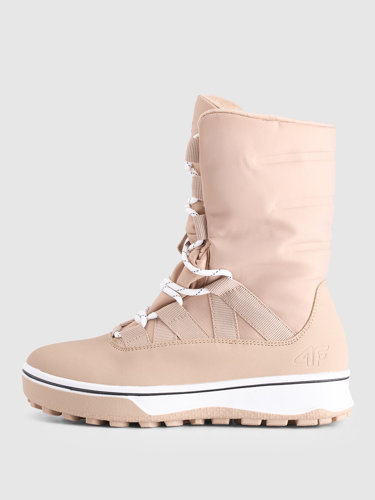 4F Buty zimowe śniegowce INUA dziewczęce - beżowe 35