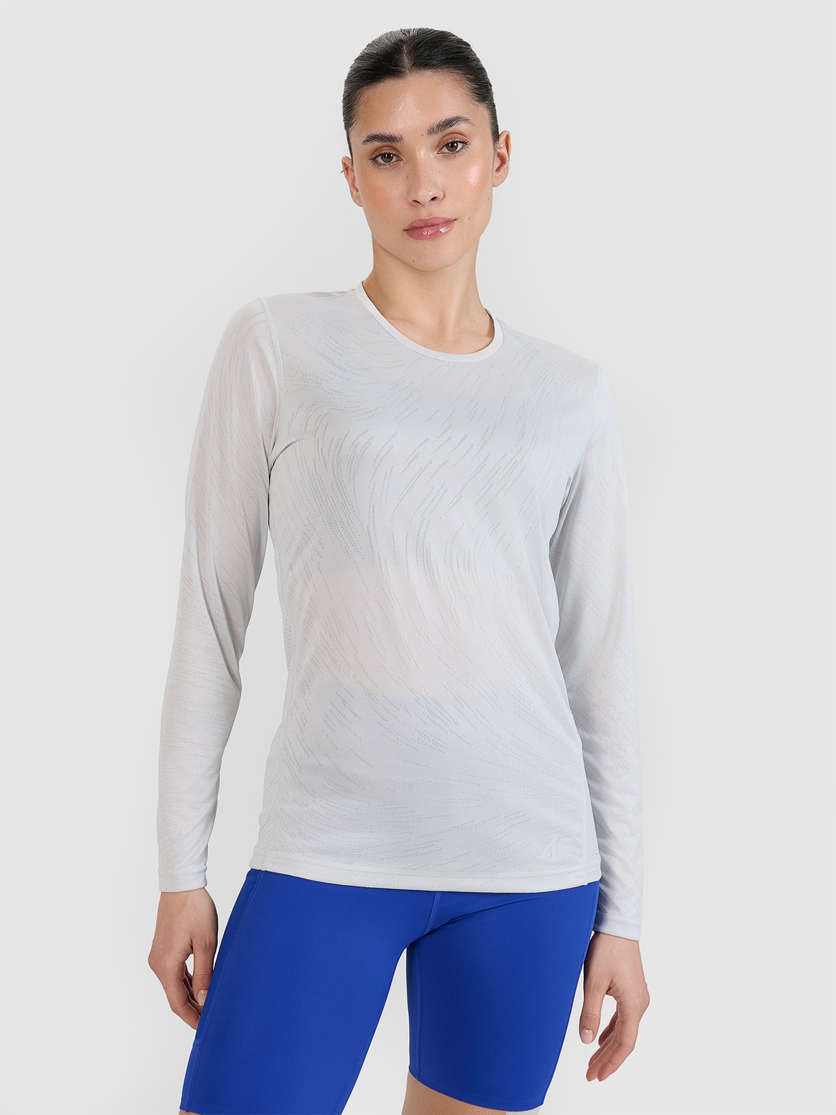4F Longsleeve do biegania szybkoschnący damski - szary XL