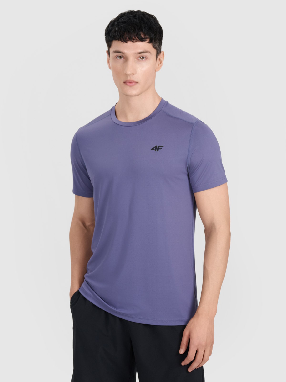 4F Koszulka treningowa szybkoschnąca męska - niebieska M