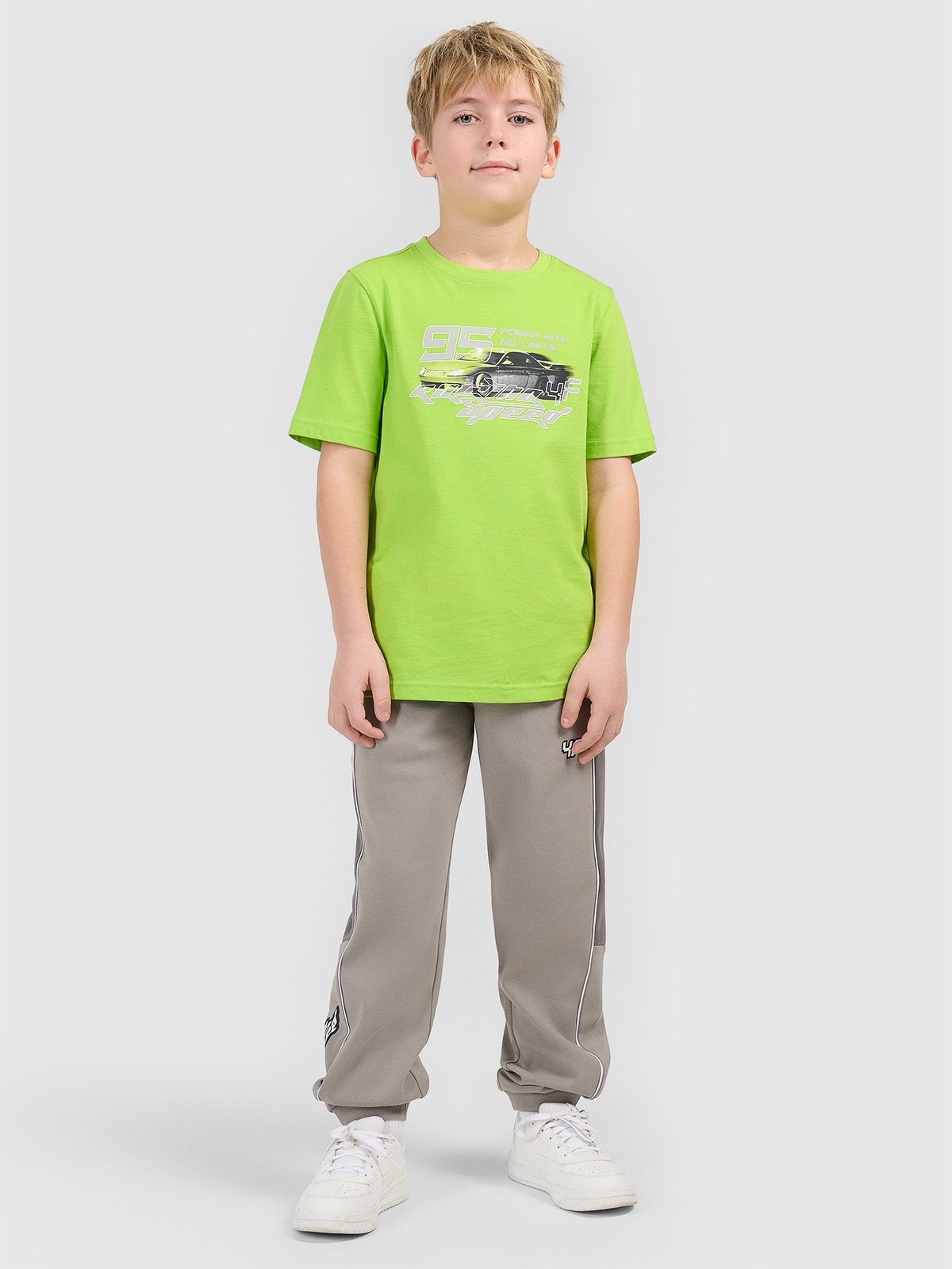 4F Spodnie dresowe joggery chłopięce - szare 152 (11-12 lat)