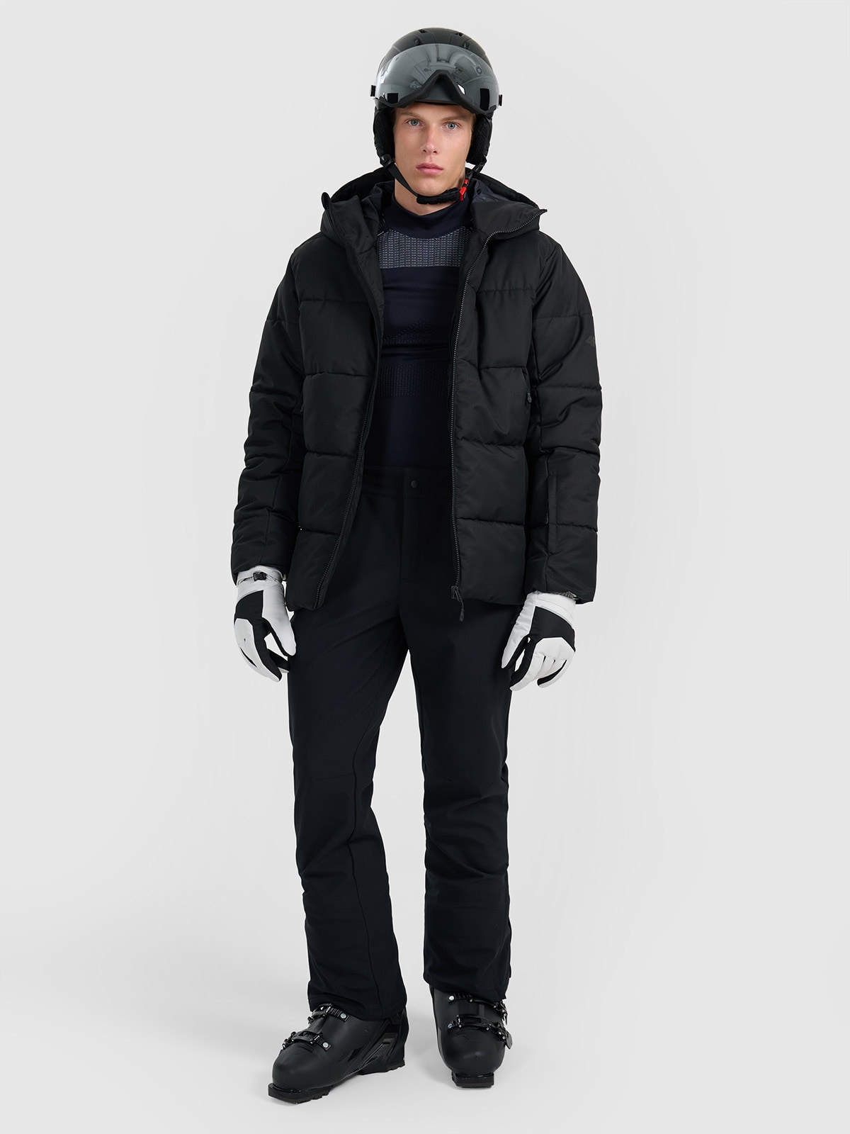 4F Spodnie narciarskie softshellowe membrana 8000 męskie - czarne 3XL