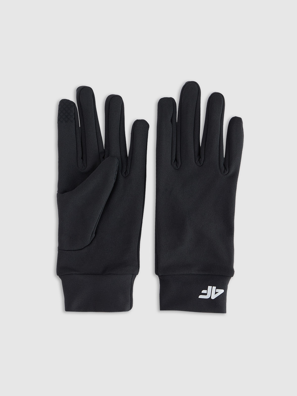 4F Rękawiczki dzianinowe Touch Screen uniseks - czarne S