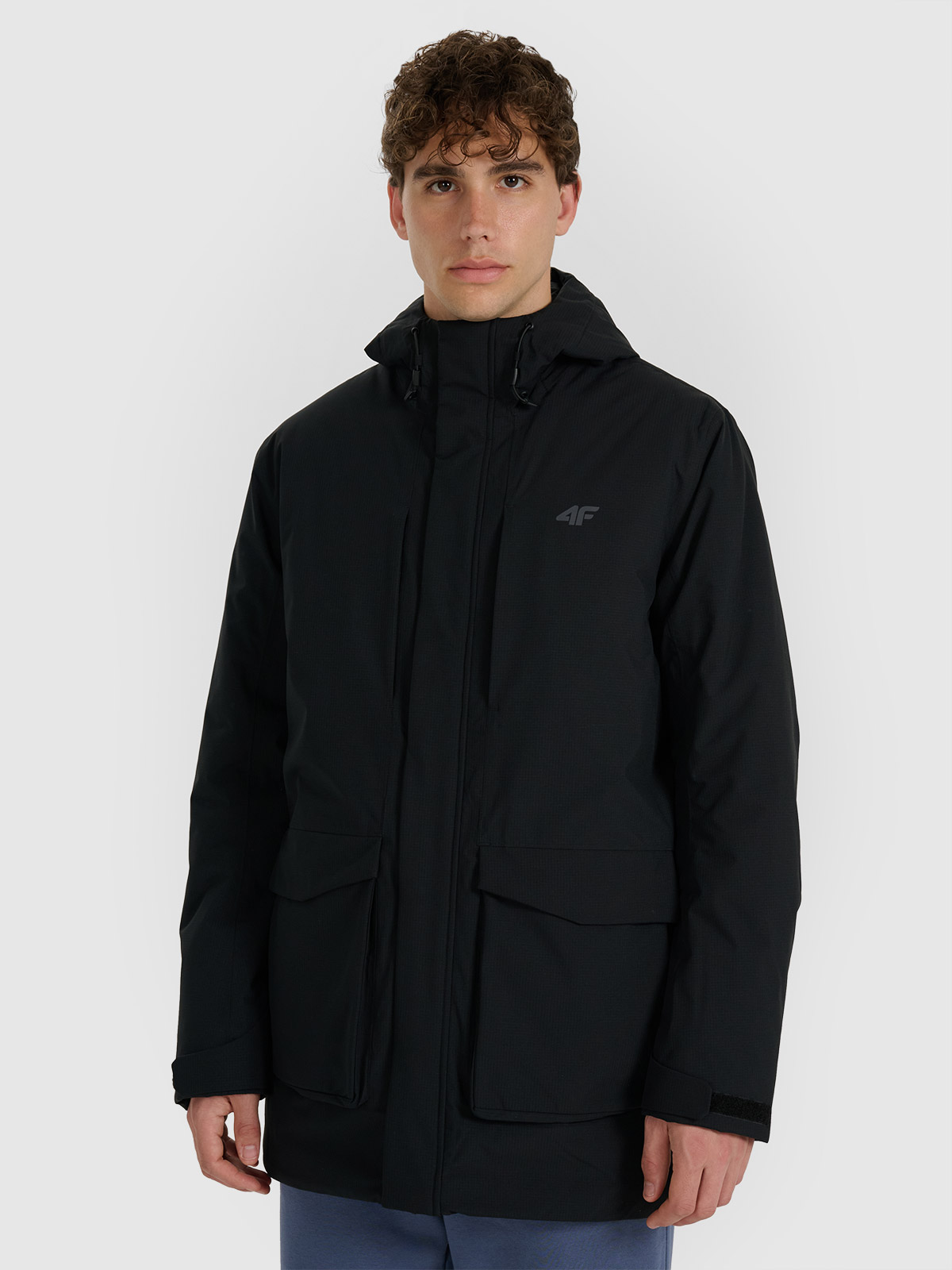 4F Parka przejściowa membrana 8000 męska - czarna XL