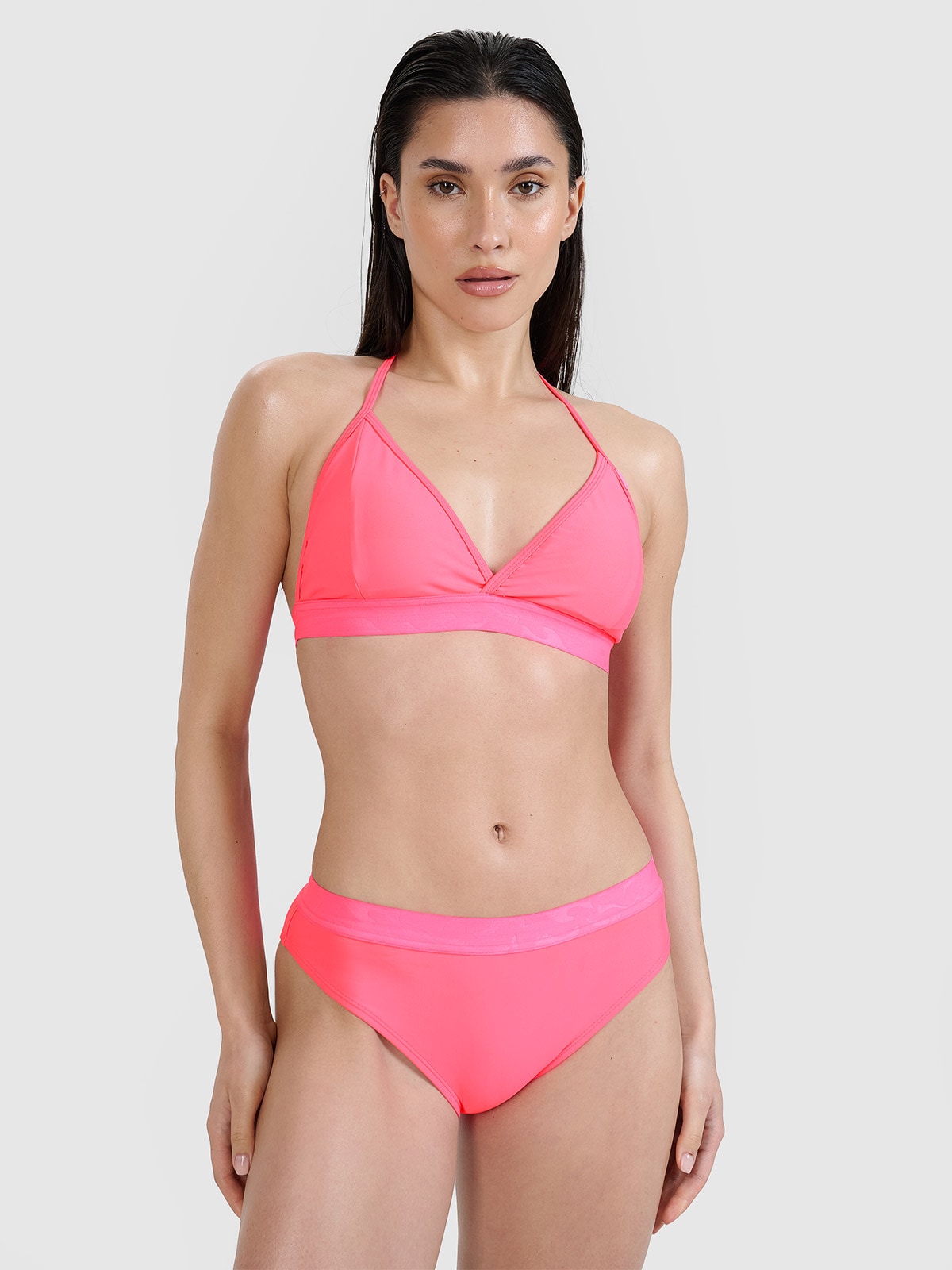 4F Góra od bikini damska - różowa XS