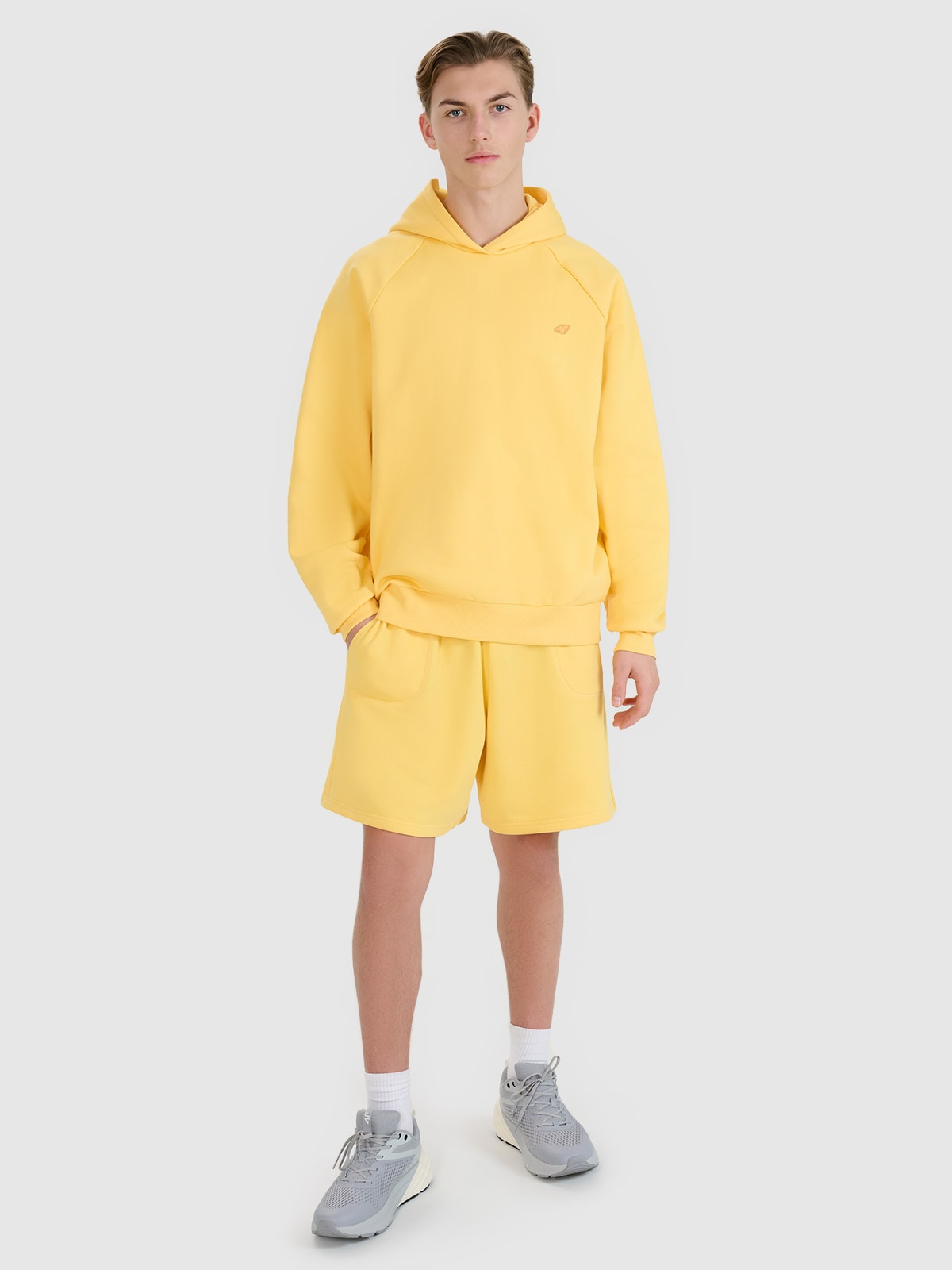 4F Spodenki dresowe uniseks - żółte XL