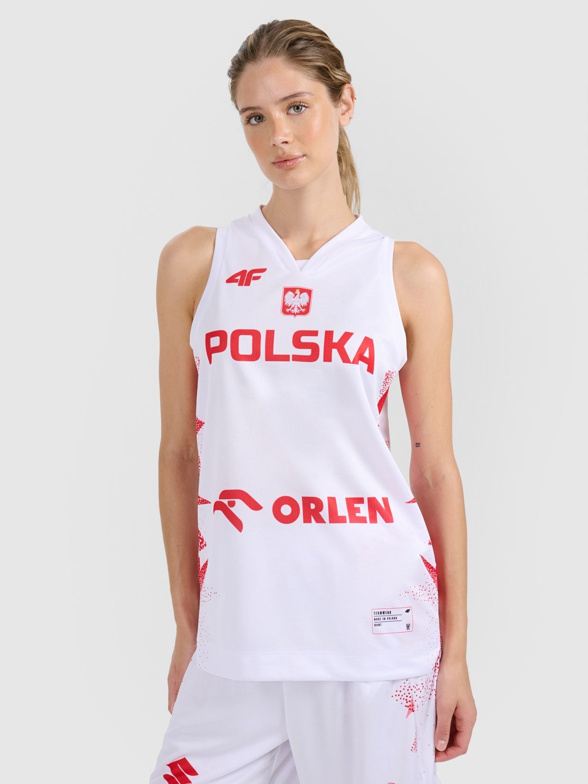 4F Koszulka reprezentacyjna z możliwością personalizacji damska 4F x PZKOSZ - biała L