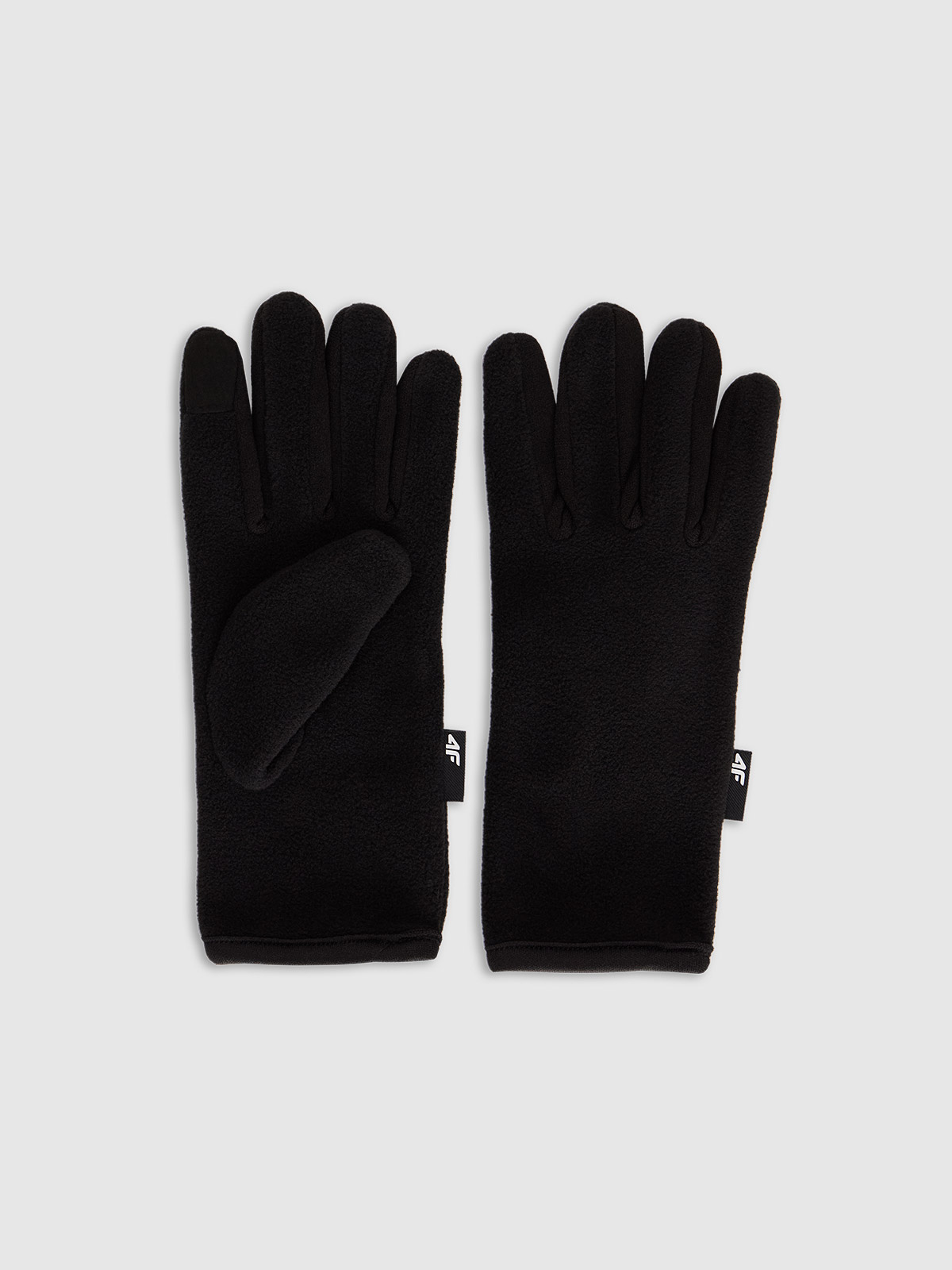 4F Rękawiczki polarowe Touch Screen uniseks - czarne L