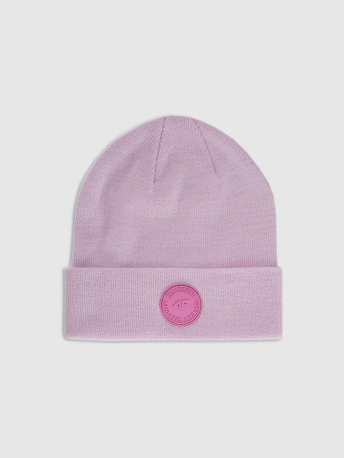 4F Czapka beanie dziewczęca - różowa Uniwersalny