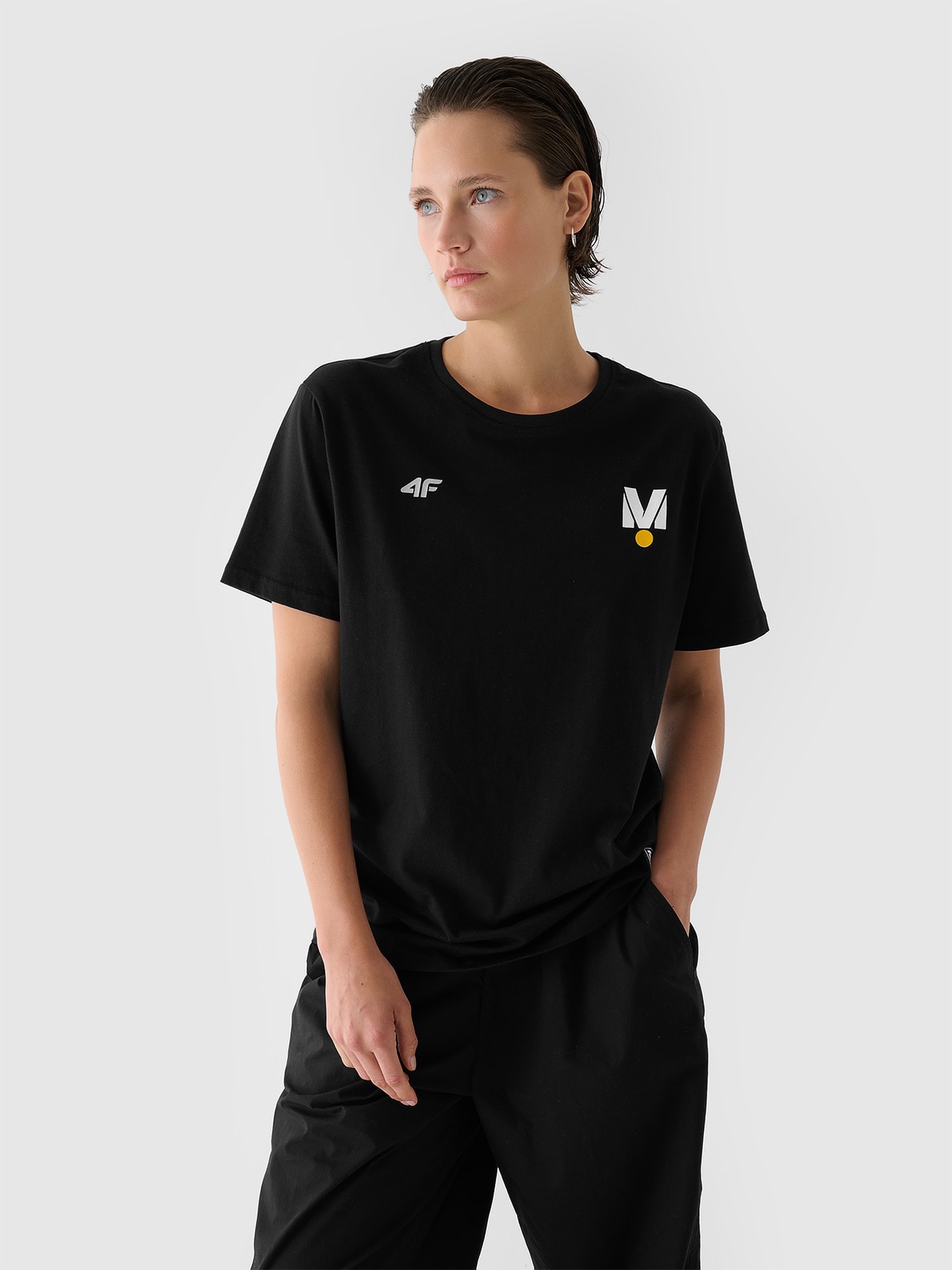 4F T-shirt regular z nadrukiem uniseks 4F x Drift Masters - czarny 3XL