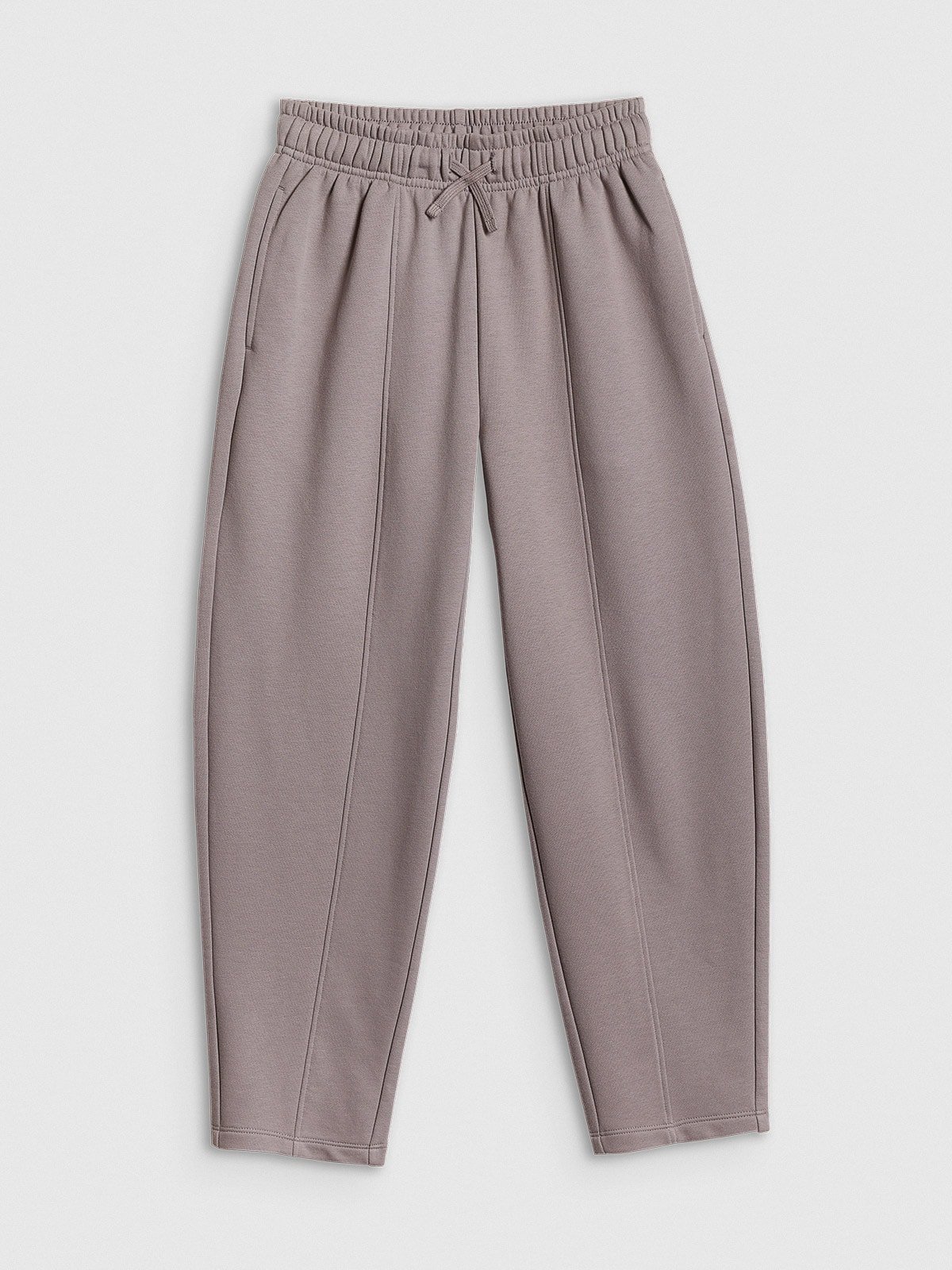 4F Spodnie dresowe z szerokimi nogawkami dziewczęce - beżowe 158/164 (12-14 lat)