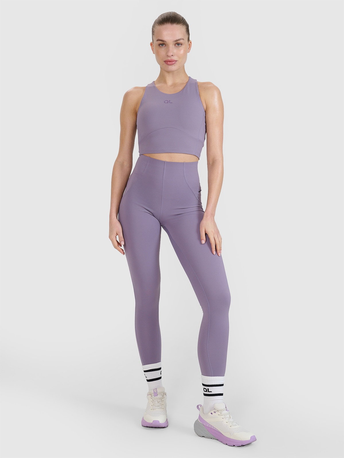 4F Legginsy treningowe szybkoschnące 4F x Anna Lewandowska - fioletowe XL