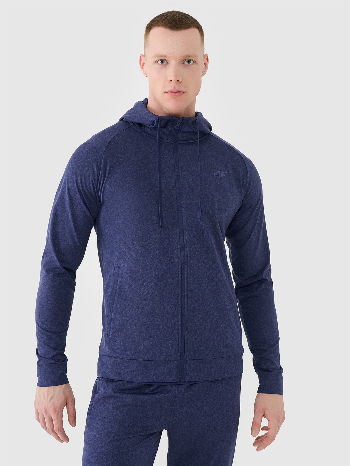 4F Bluza treningowa szybkoschnąca męska - grananatowa M