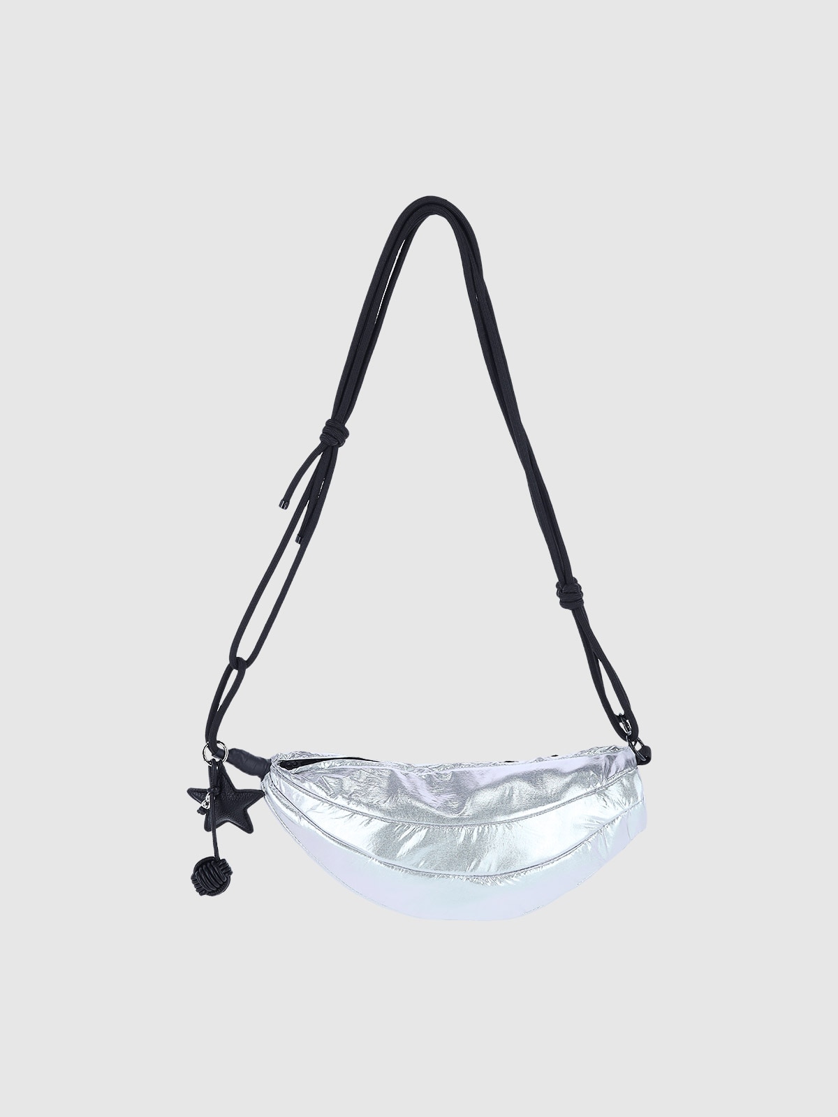 4F Plecak miejski z brelokiem (5 L) - srebrny Uniwersalny