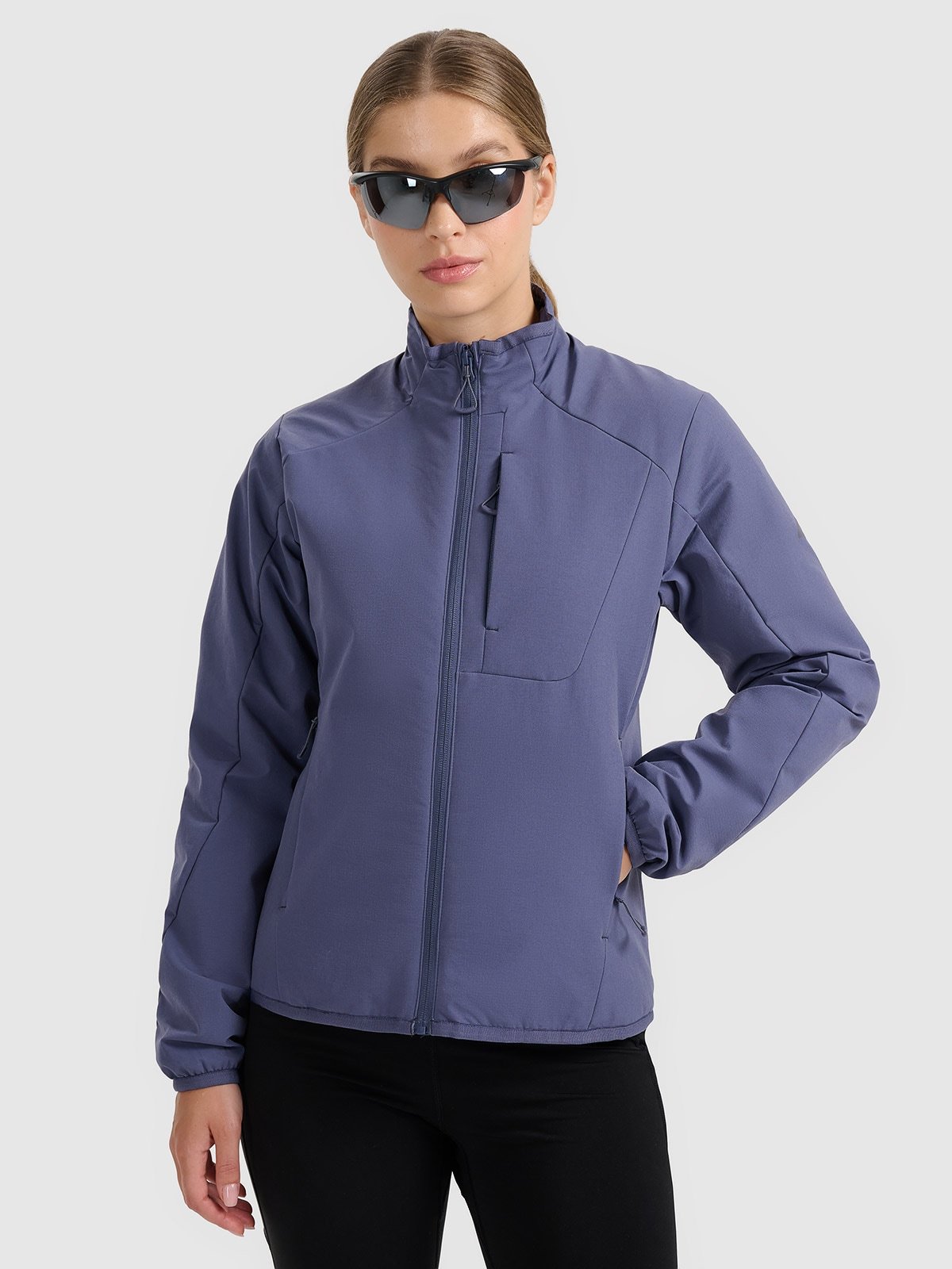 4F Kurtka puchowa trekkingowa z wypełnieniem syntetycznym damska - granatowa M