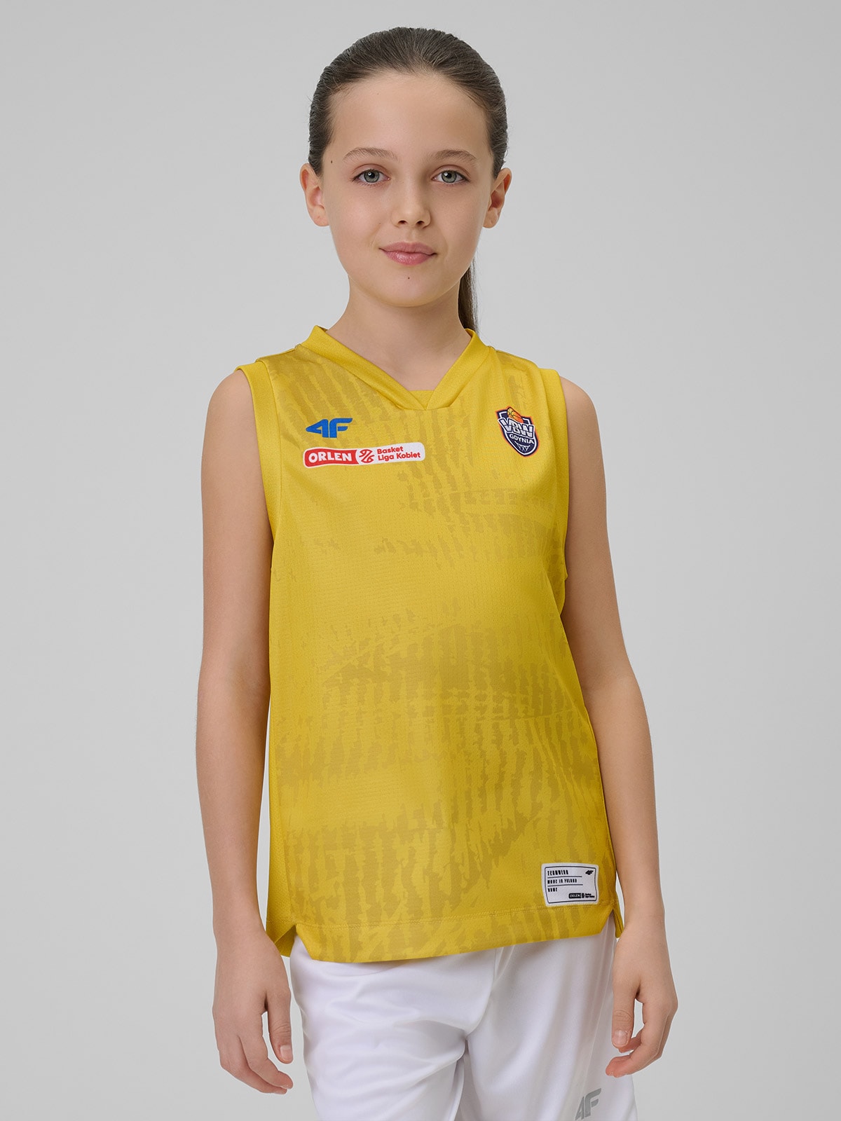 4F Koszulka meczowa replika domowa z sezonu 2025/26 dziecięca 4F x VBW Arka Gdynia - żółta 134/140 (8-10 lat)