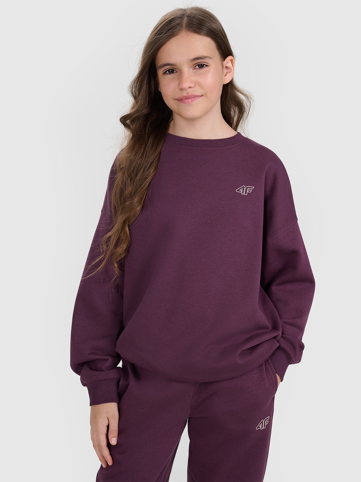 4F Komplet dresowy dziecięcy - fioletowy 146/152 (10-12 lat)