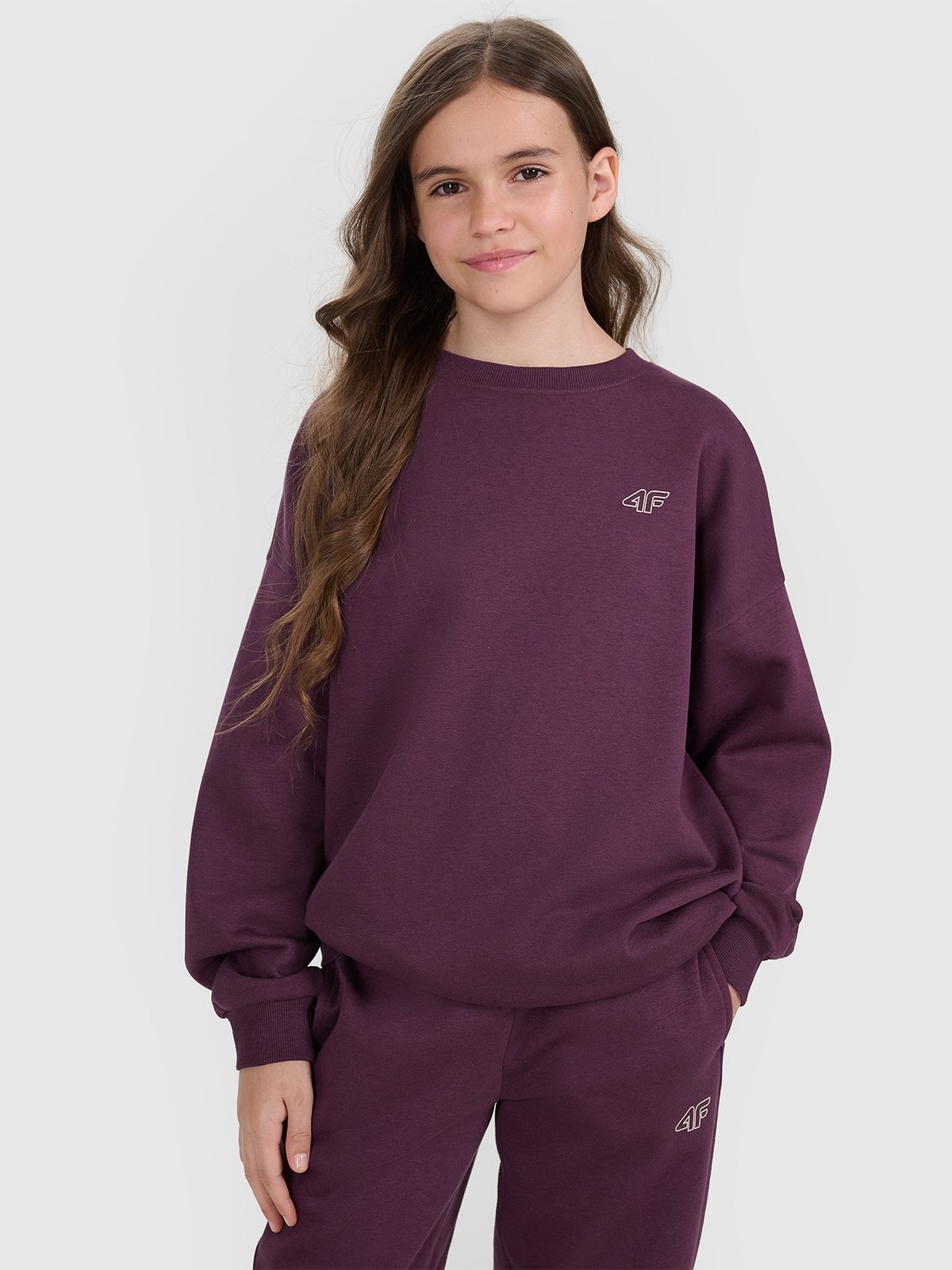 4F Komplet dresowy dziecięcy - fioletowy 146/152 (10-12 lat)