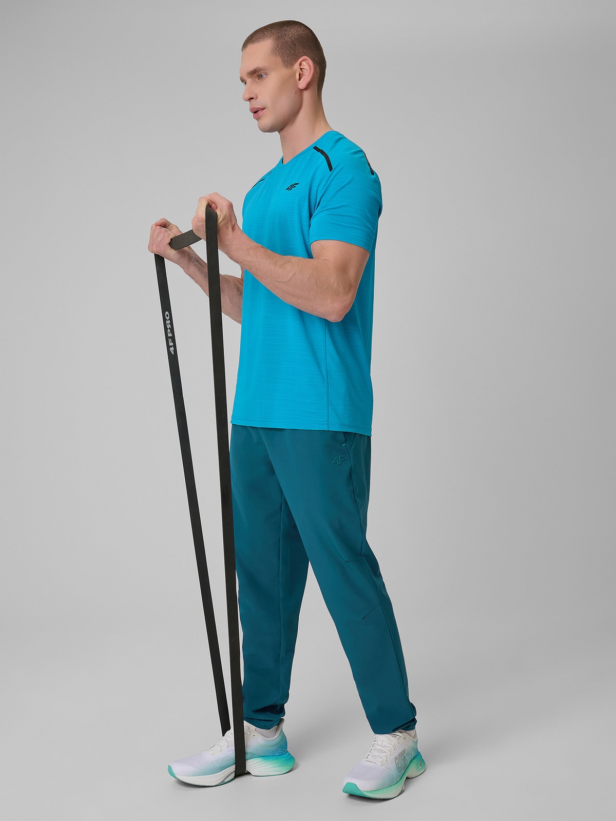 4F Spodnie treningowe szybkoschnące męskie - granatowe S