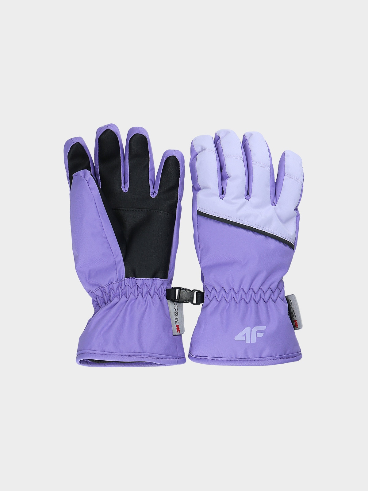4F Rękawiczki narciarskie dziecięce - fioletowe L