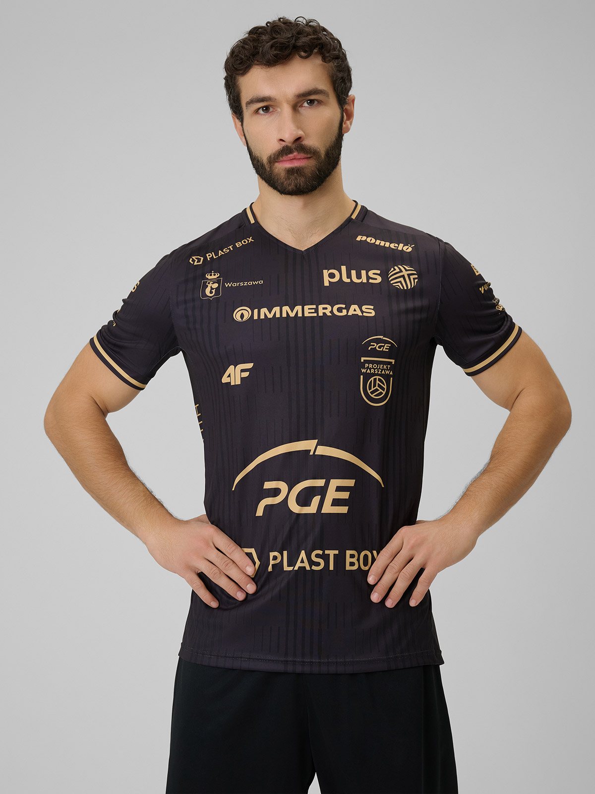 4F Koszulka meczowa replika wyjazdowa z sezonu 2025/26 męska 4F x Projekt Warszawa - czarna XS