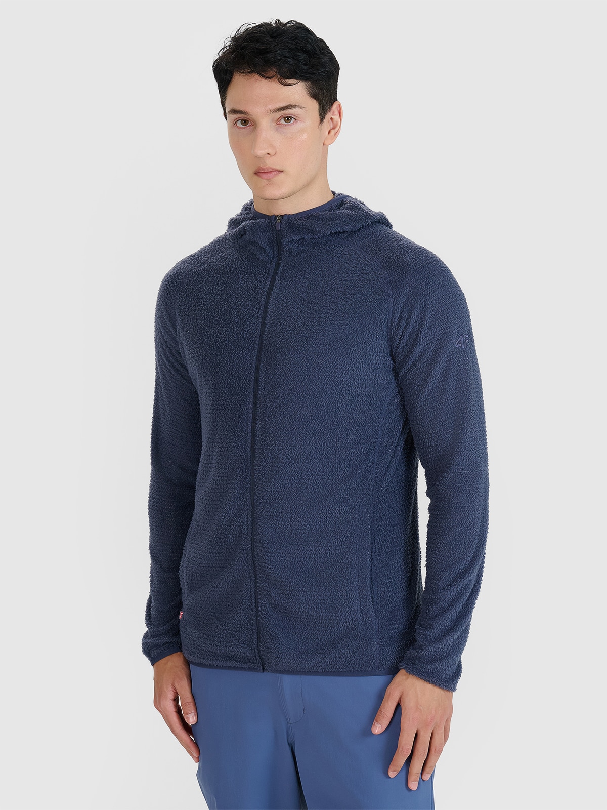 4F Bluza trekkingowa Primaloft Active rozpinana z kapturem męska - szara M