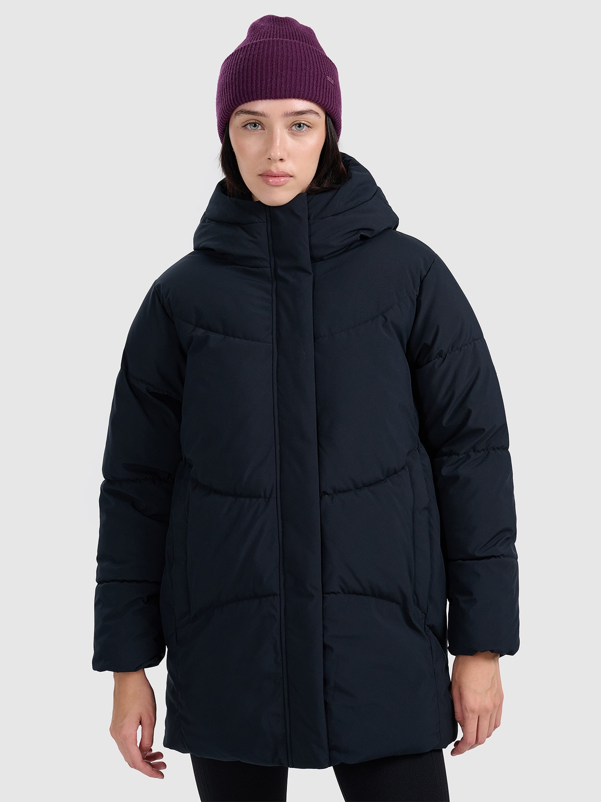 4F Kurtka puchowa z wypełnieniem syntetycznym damska - czarna L