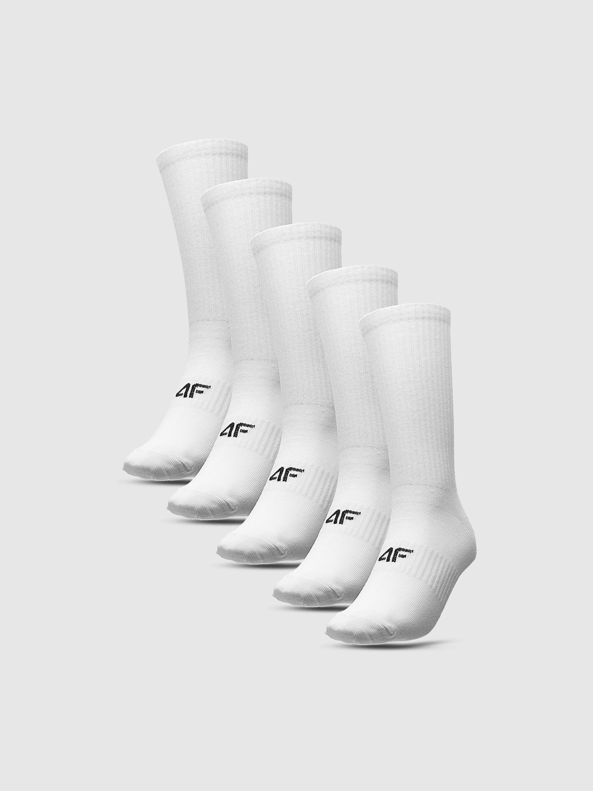 4F Skarpetki długie (5-pack) męskie - białe 39-42