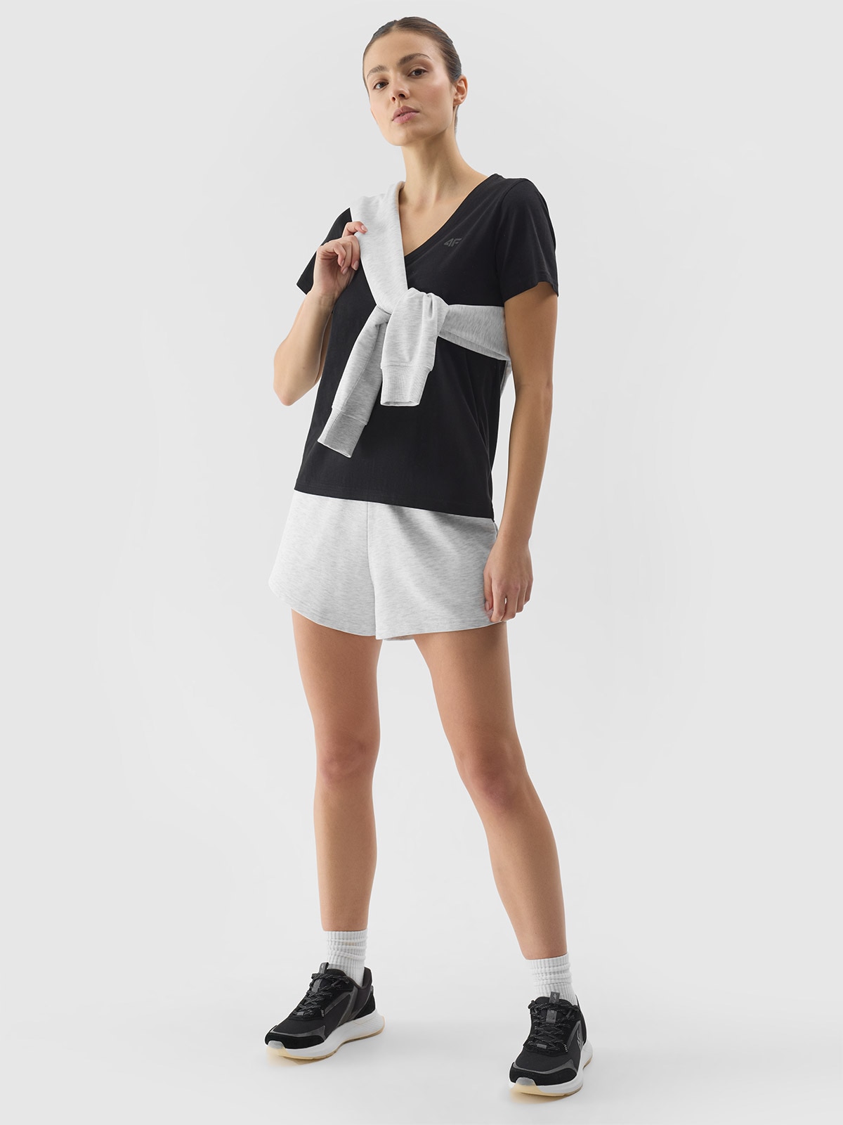 4F Spodenki dresowe damskie - szare L