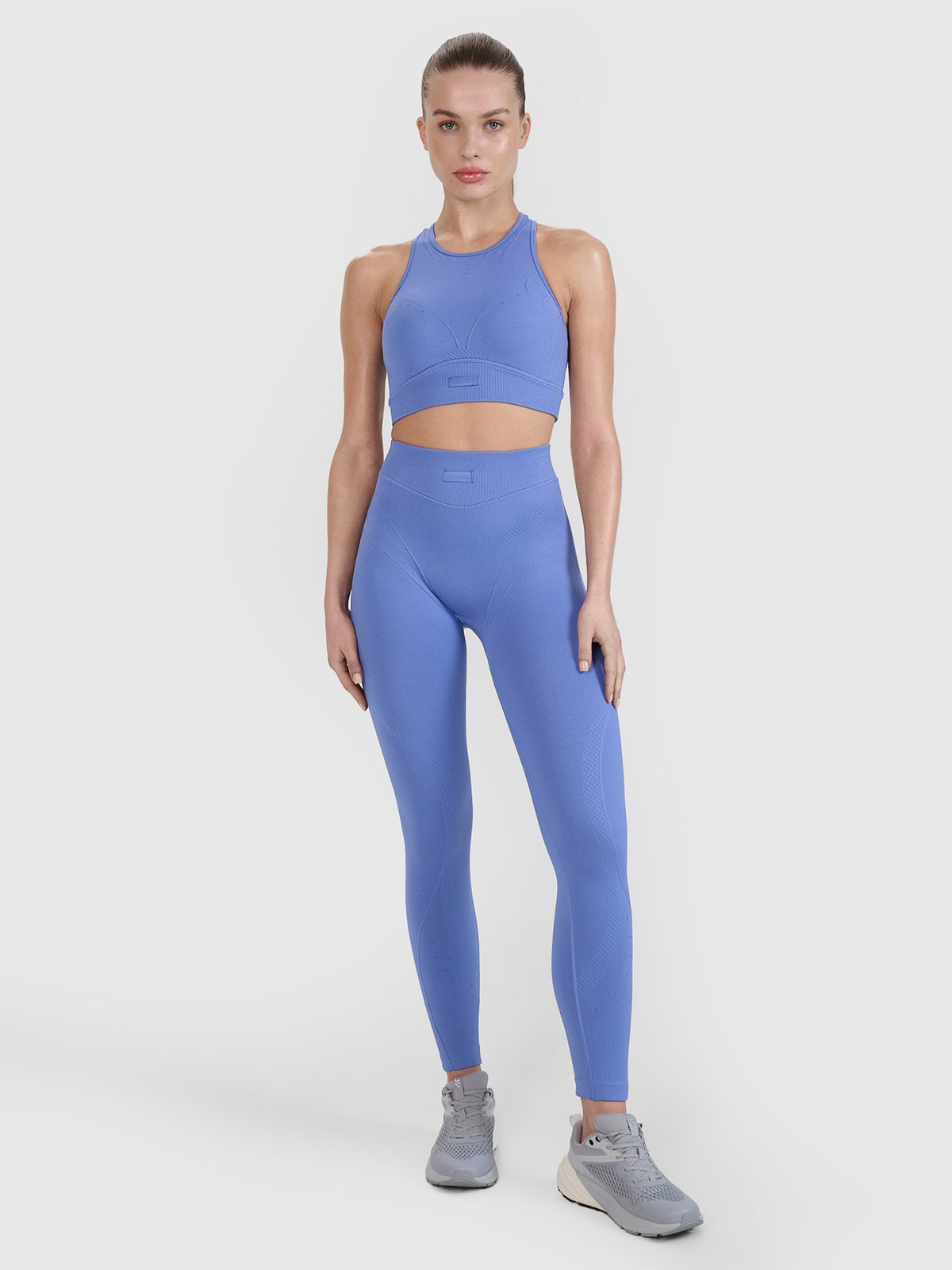 4F Legginsy treningowe bezszwowe 4F x Anna Lewandowska - niebieskie XXS/XS