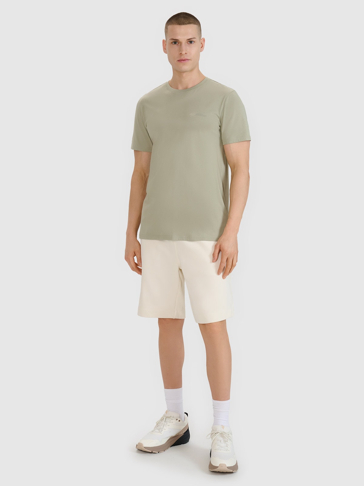 4F Spodenki dresowe męskie - beżowe XXL